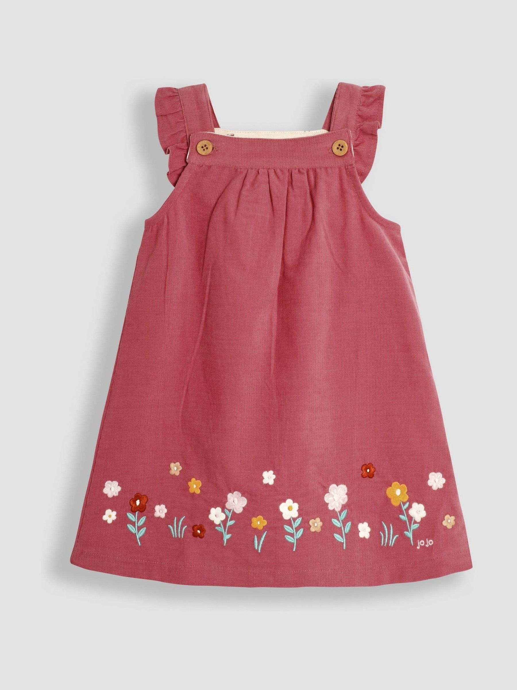 Pink Appliqu Cord Pinafore Dress & Top Set | JoJo Maman Bb USA