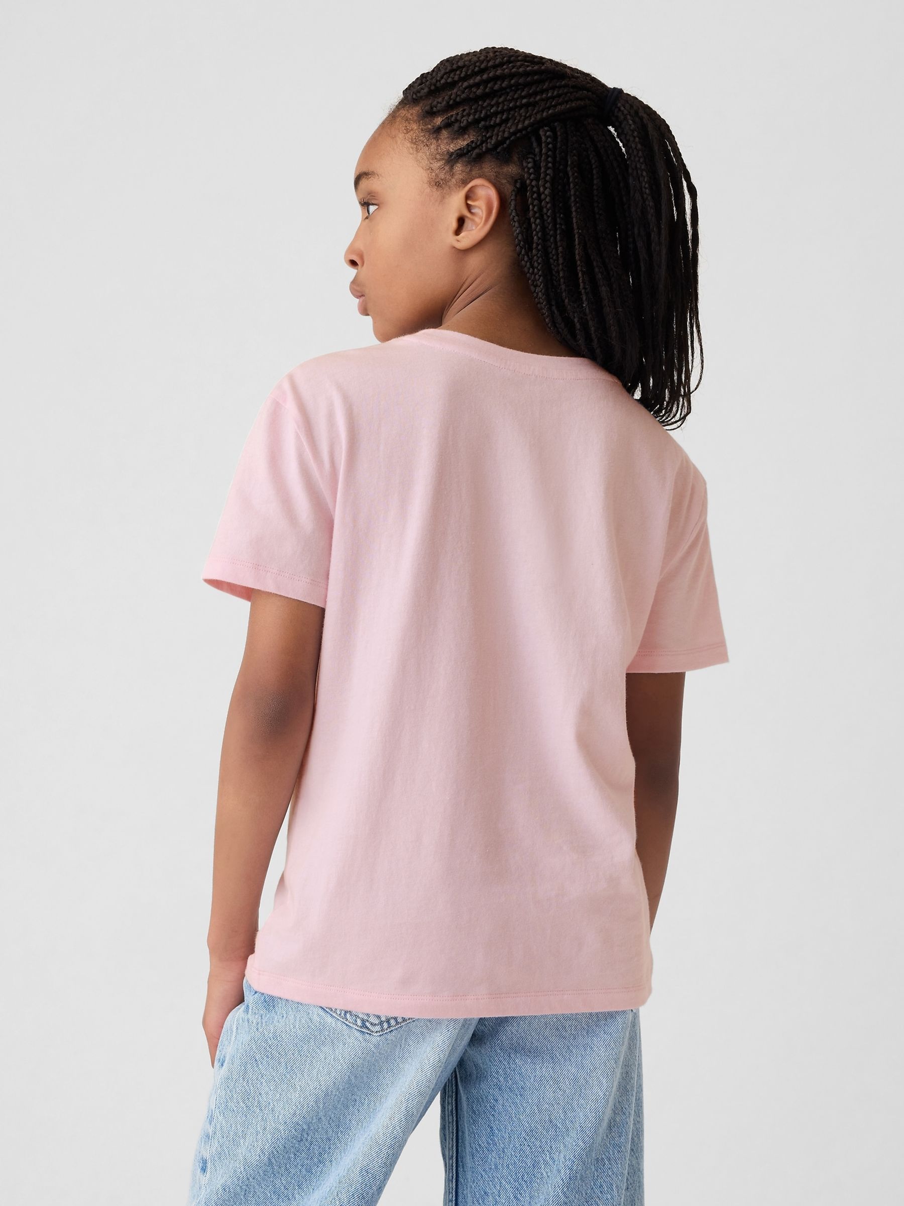 Pink Heart Graphic Short Sleeve Crew Neck T-Shirt (4-13yrs) - Image 2 of 3
