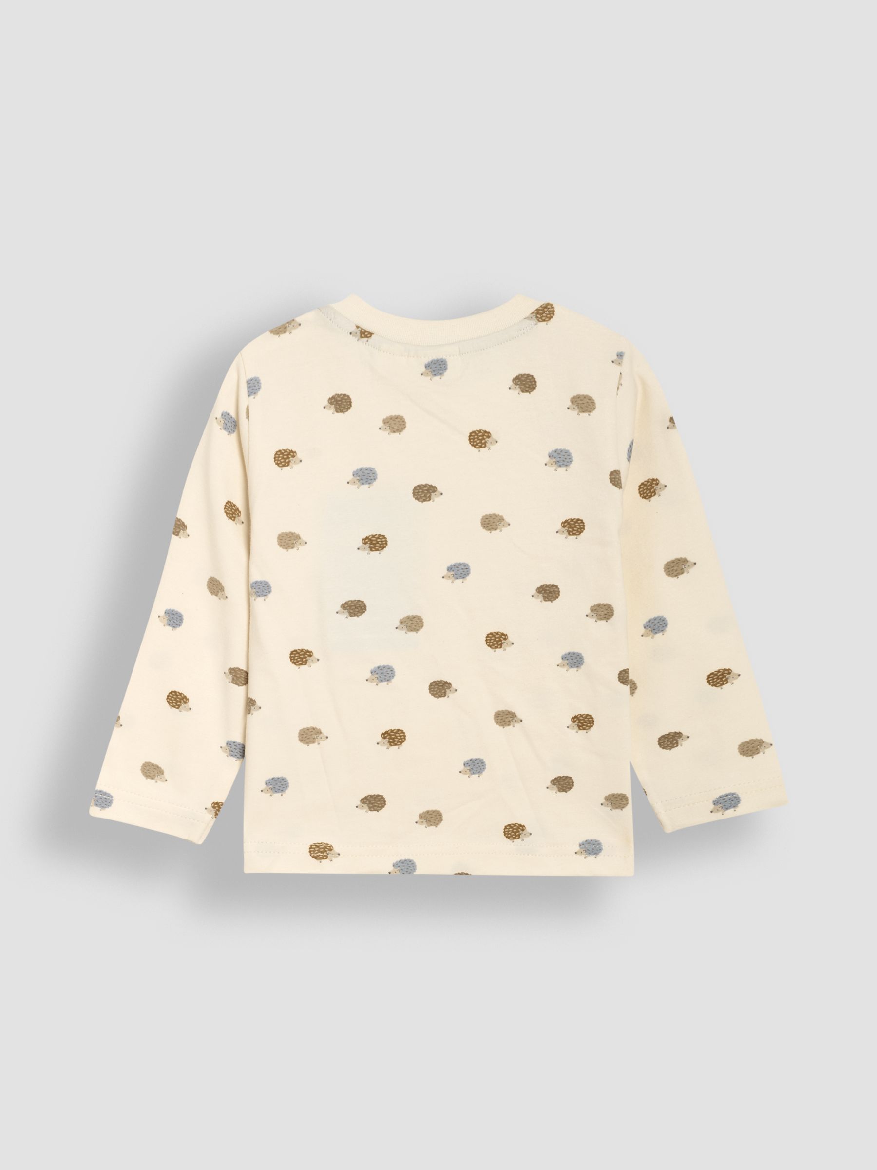 Light Blue Hedgehog 2-Piece Velour Appliqué Dungarees & Top Set - Image 5 of 6