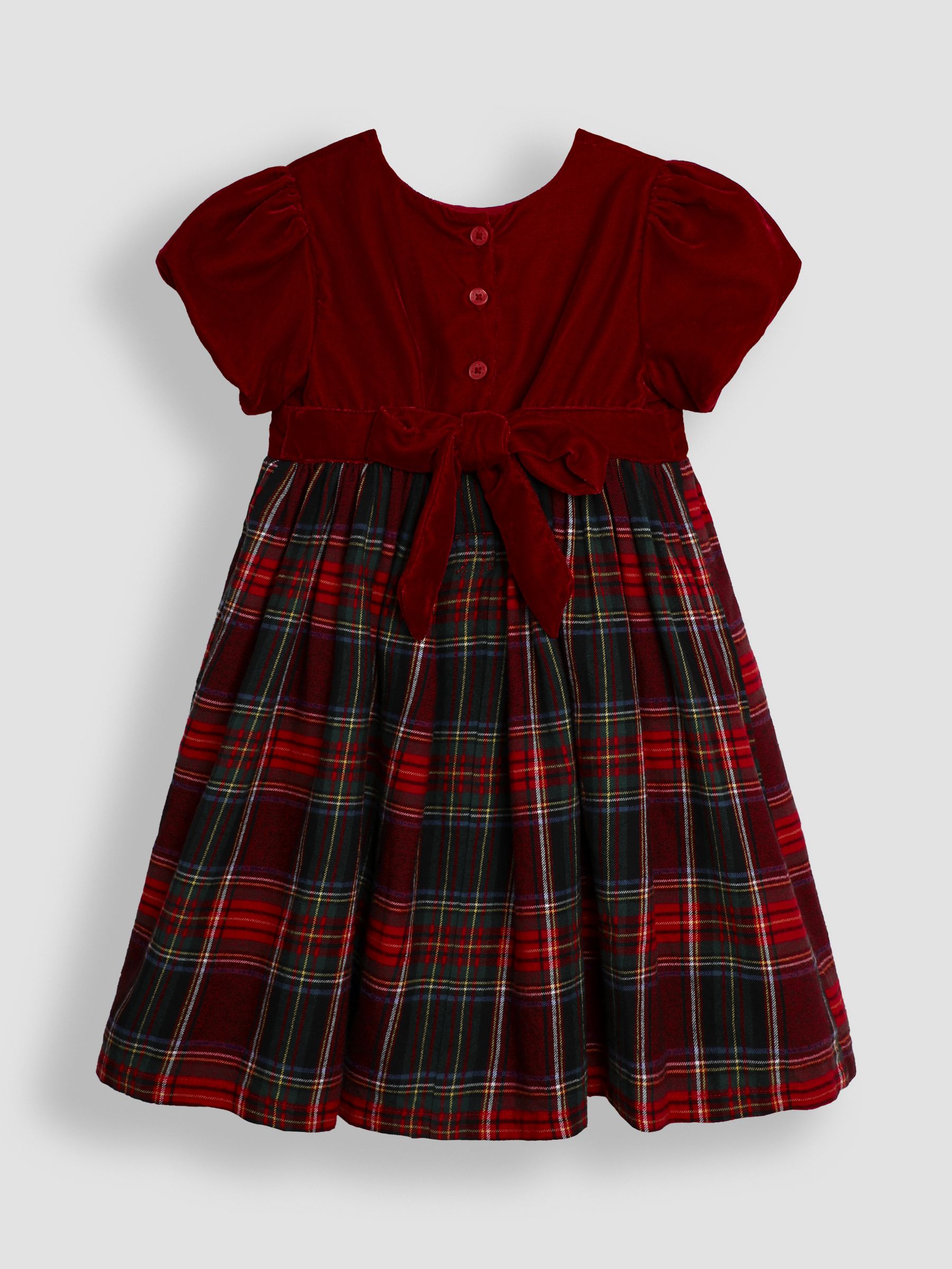 Red Check & Velvet Party Dress - Image 3 of 3