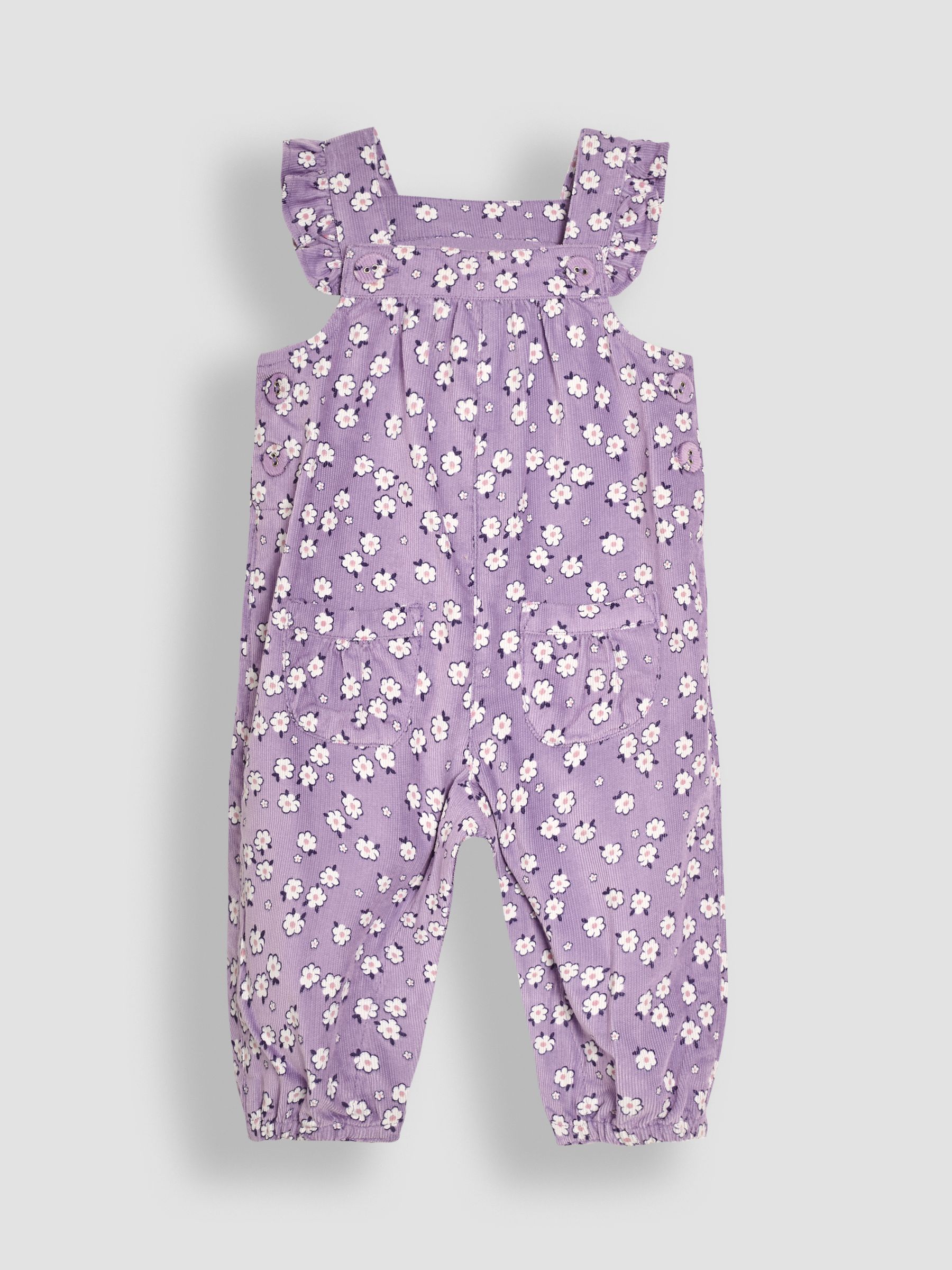 Lilac Daisy Floral Cord Dungarees And Top Set - Image 2 of 6