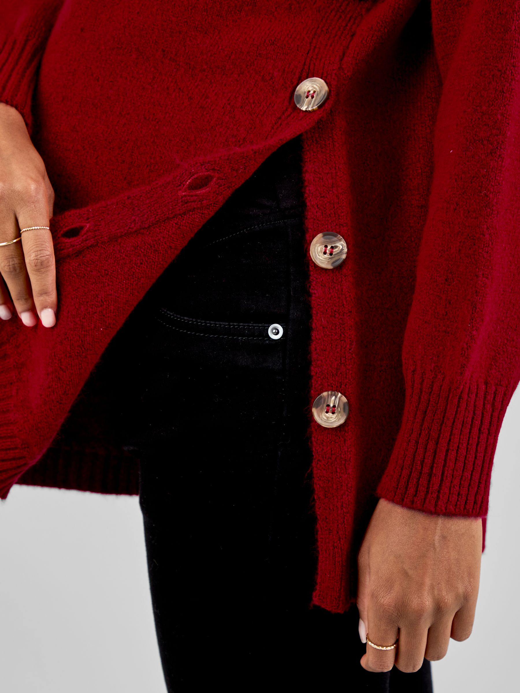 Red Turtle Neck Maternity & Nursing Jumper - Image 4 of 4