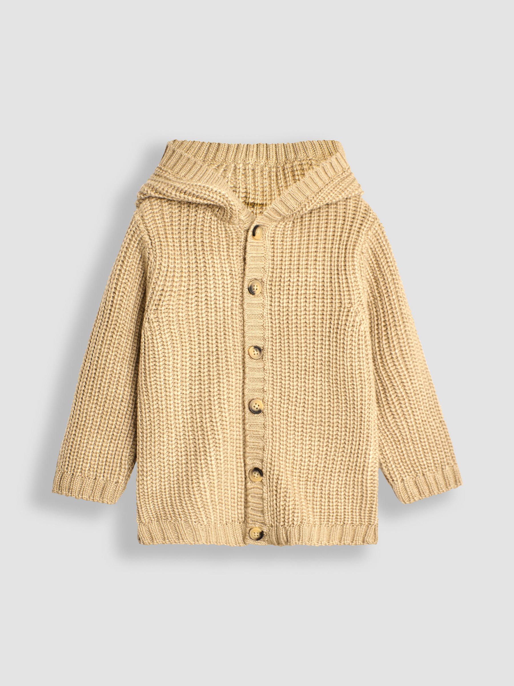 Natural Knit Hooded Cardigan - Image 1 of 3