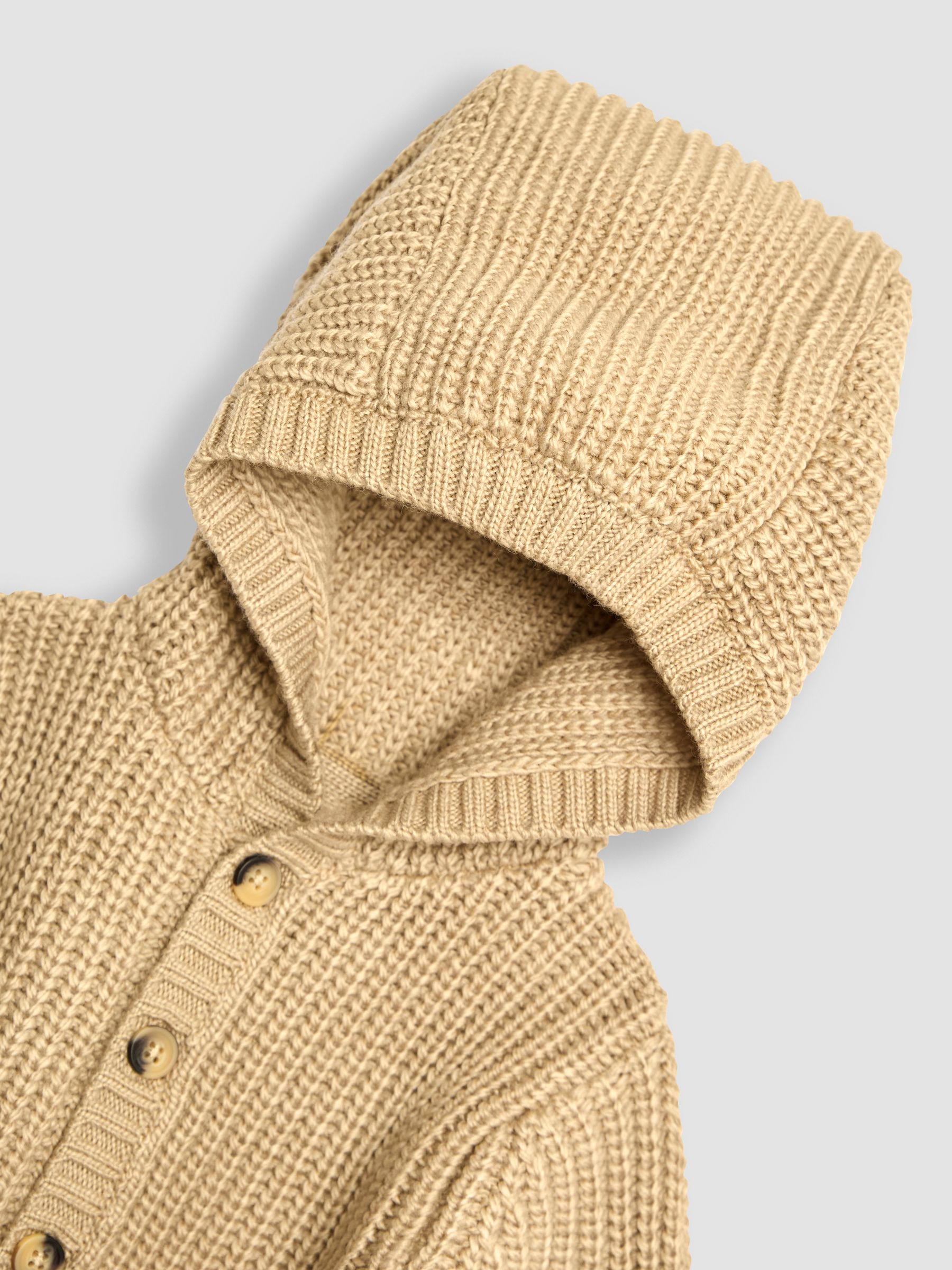 Natural Knit Hooded Cardigan - Image 3 of 3