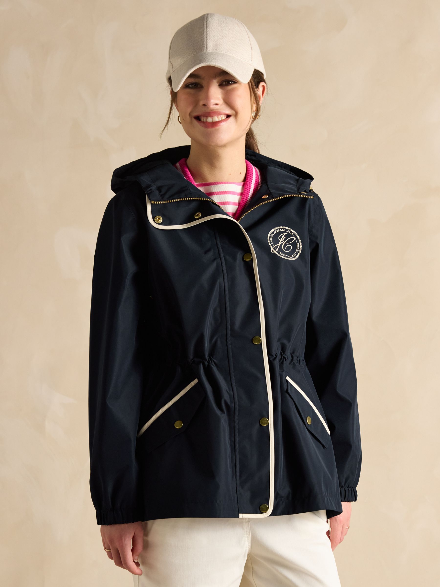 Holt Navy Packable Waterproof Raincoat with Hood - Image 1 of 10