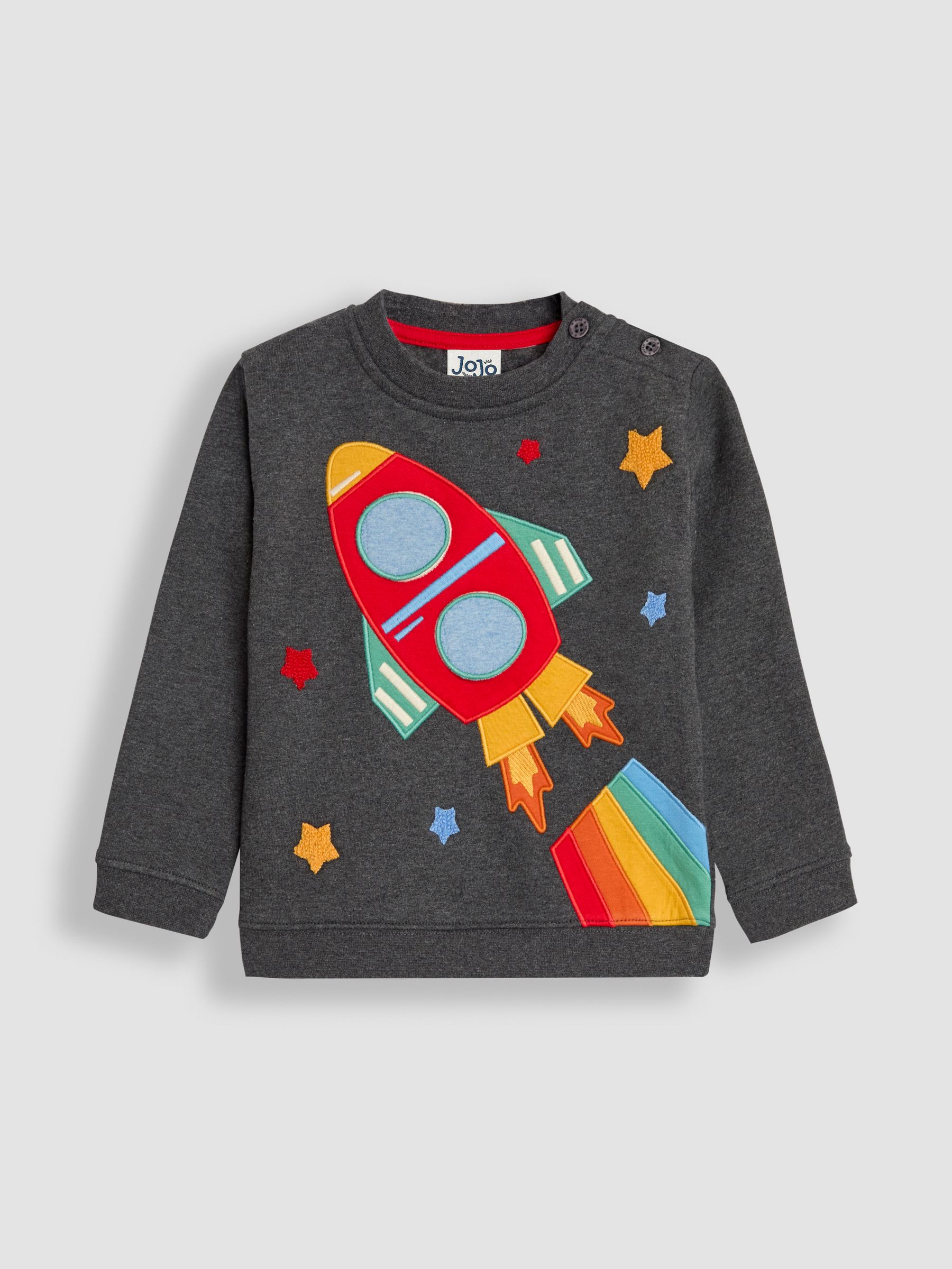 Charcoal Rocket Appliqué Sweatshirt - Image 1 of 4