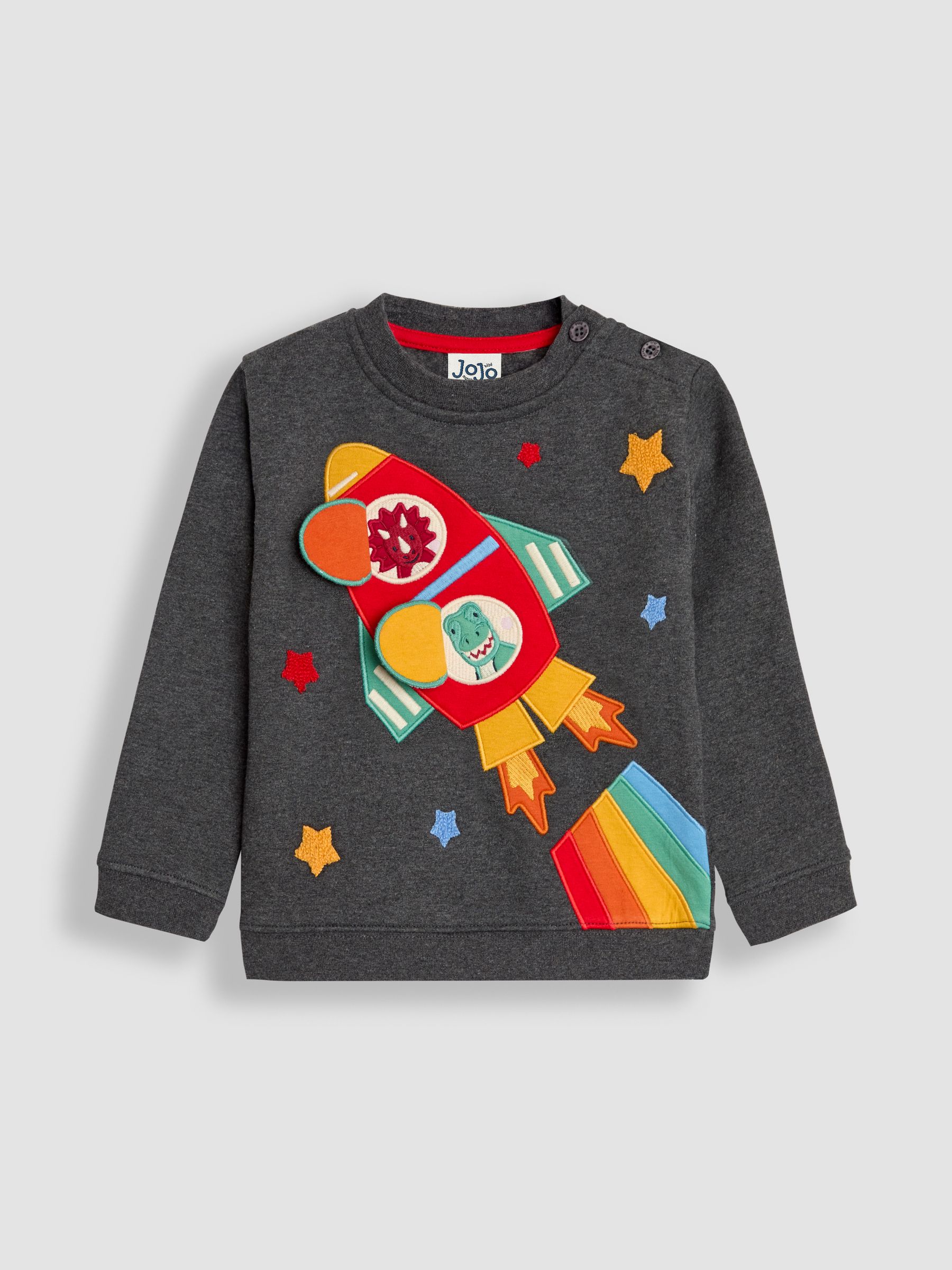 Charcoal Rocket Appliqué Sweatshirt - Image 3 of 4
