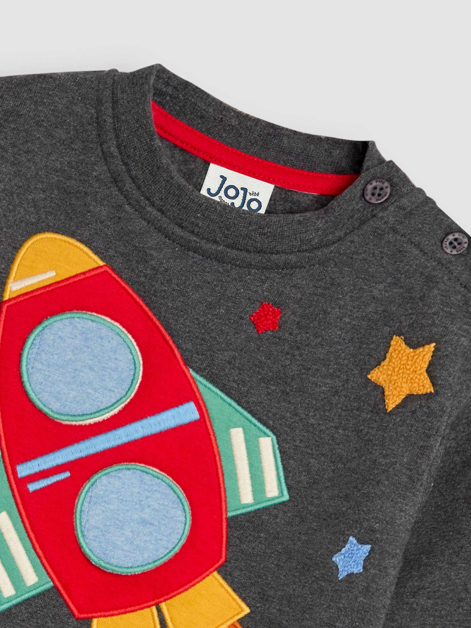 Charcoal Rocket Appliqué Sweatshirt - Image 4 of 4