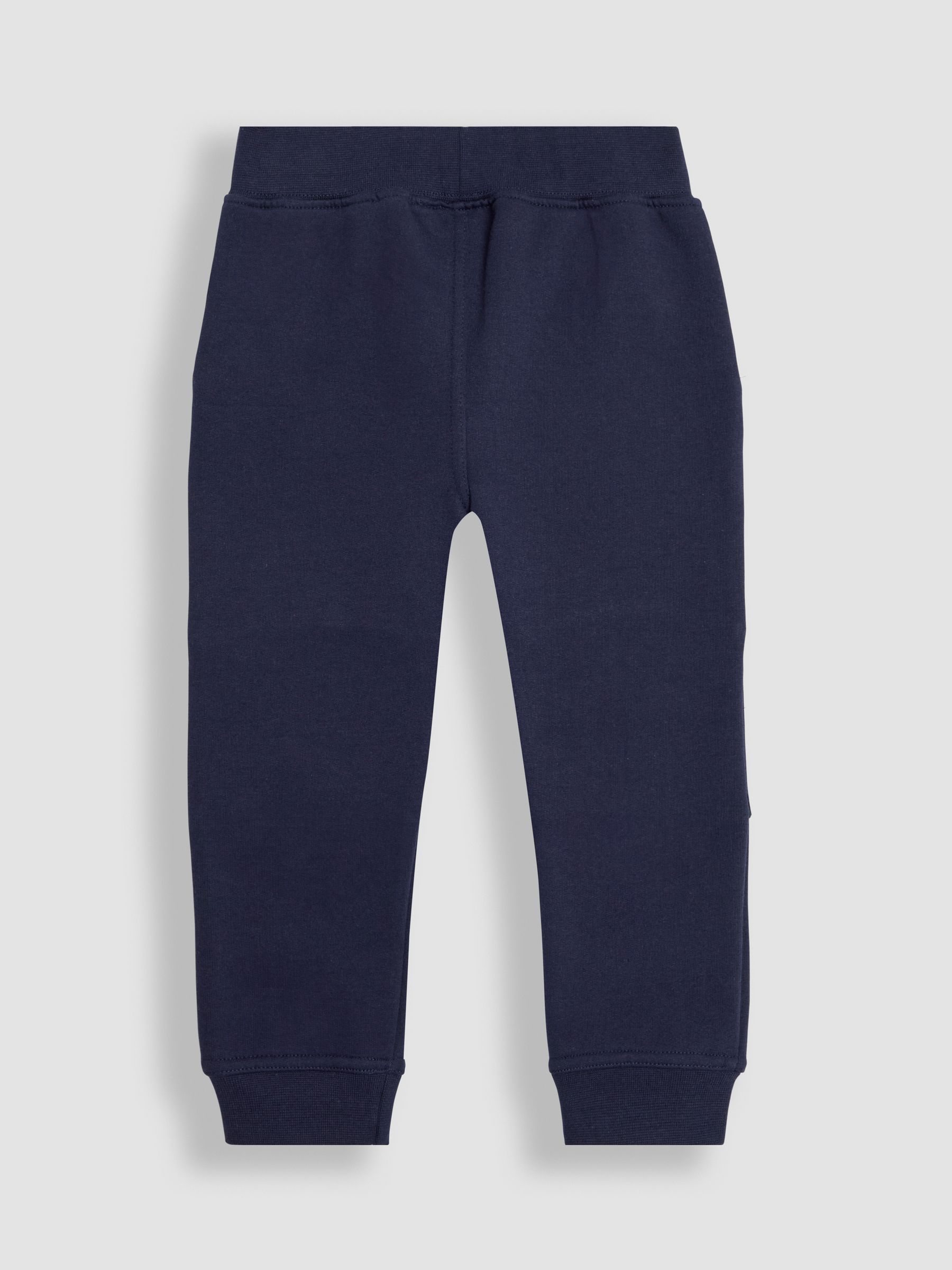 Navy Blue Highland Cow Appliqué Pet in Pocket Knee Joggers - Image 2 of 3
