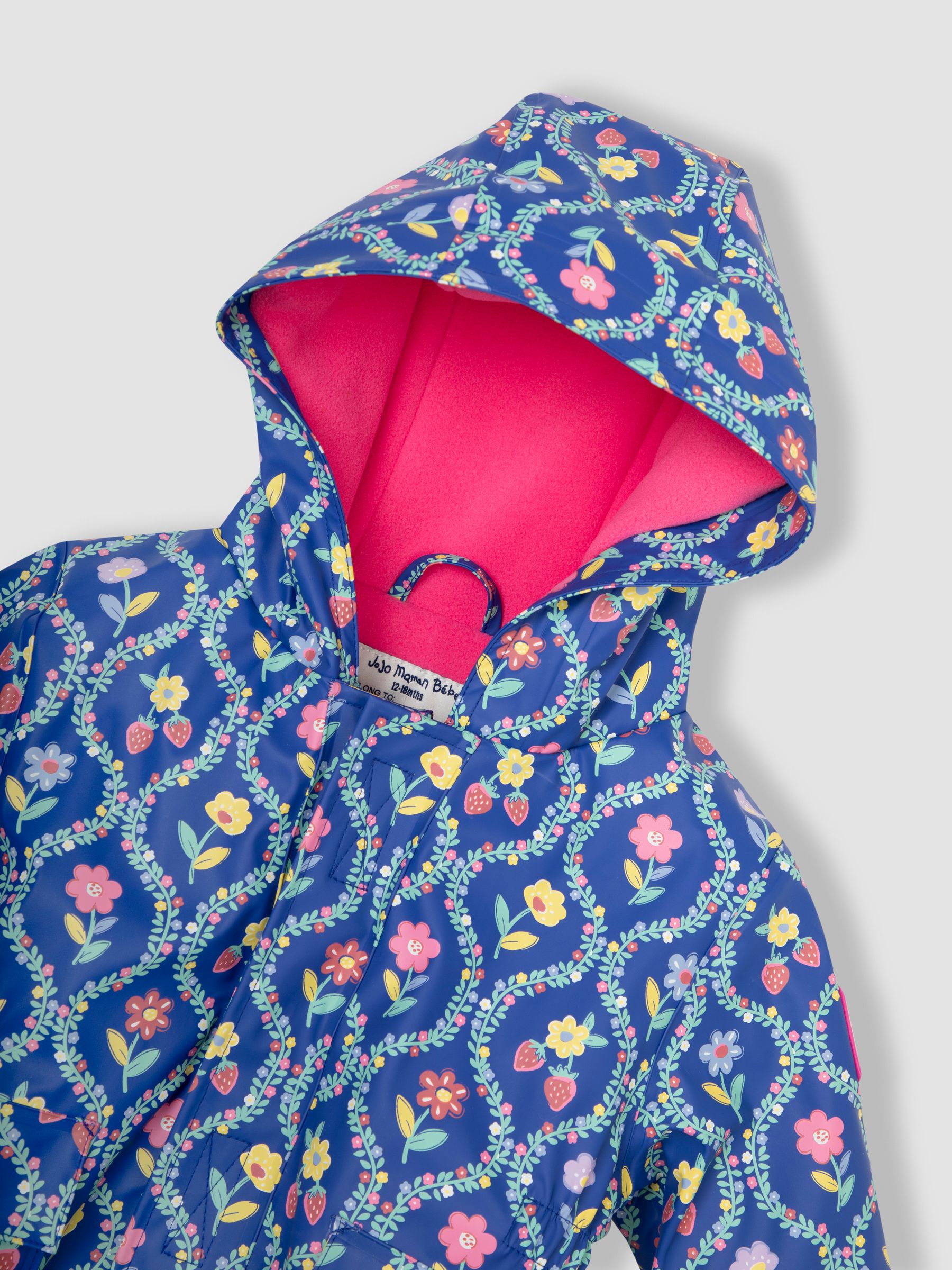 Lilac Floral Printed Parka Jacket - Image 3 of 4