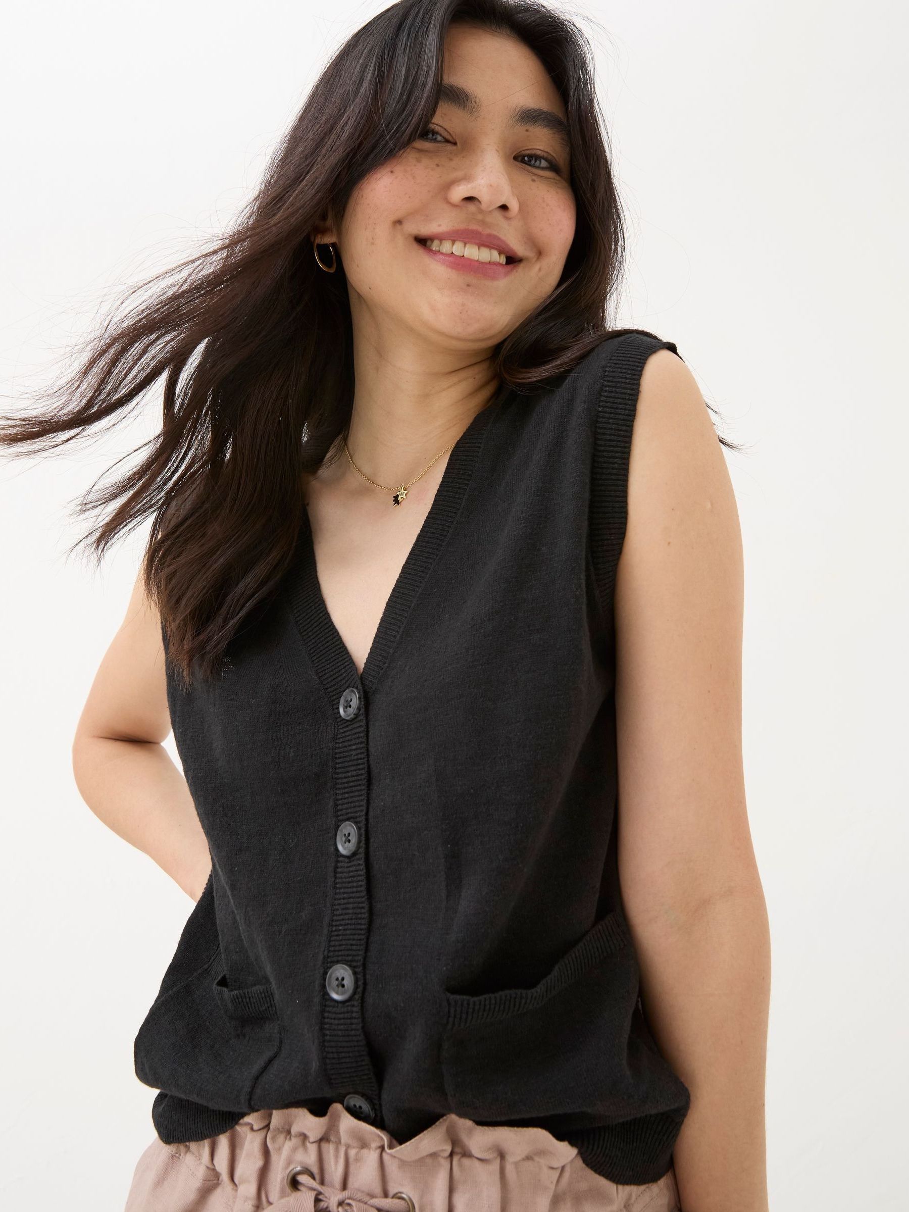 Theodora Black Knit Tank - Image 1 of 5