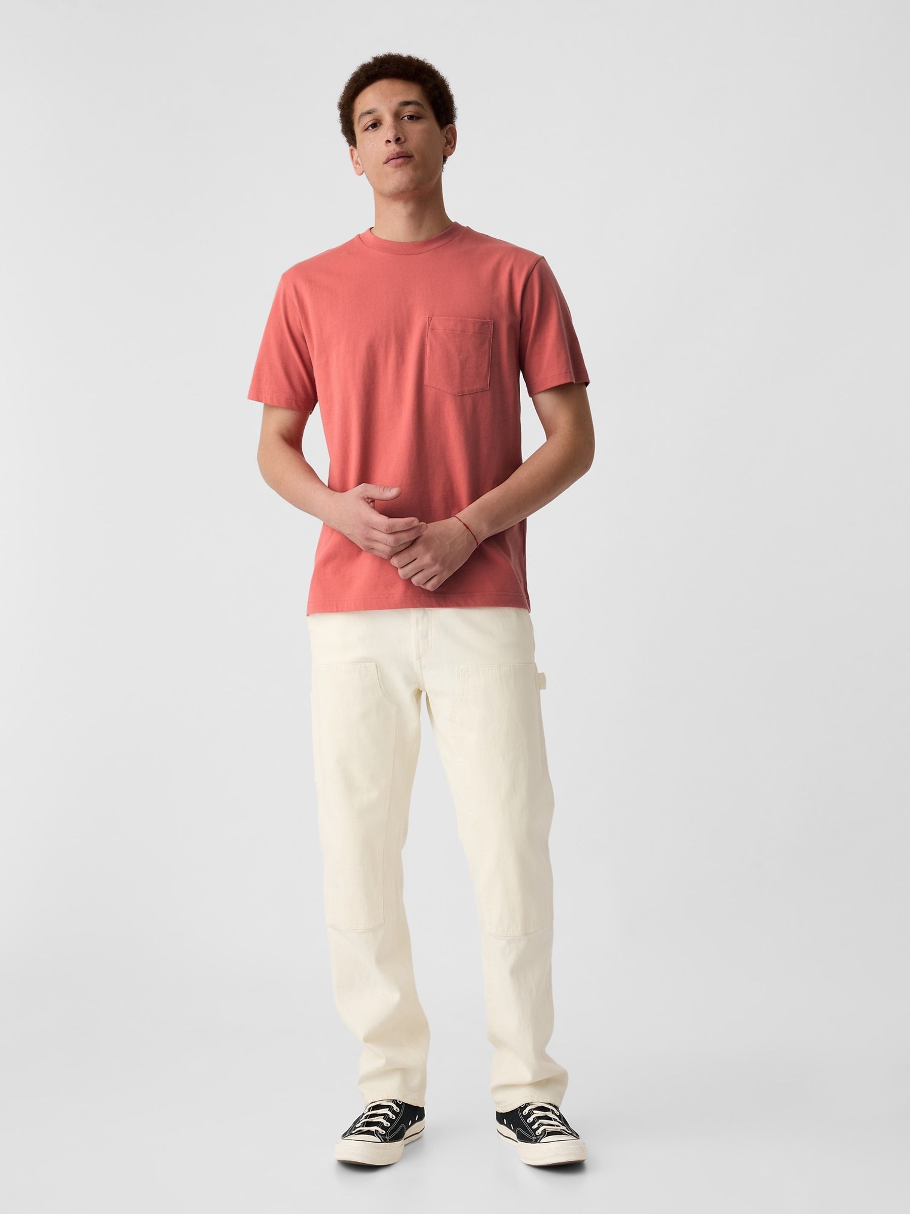 Orange Original Pocket Short Sleeve T-Shirt - Image 3 of 4