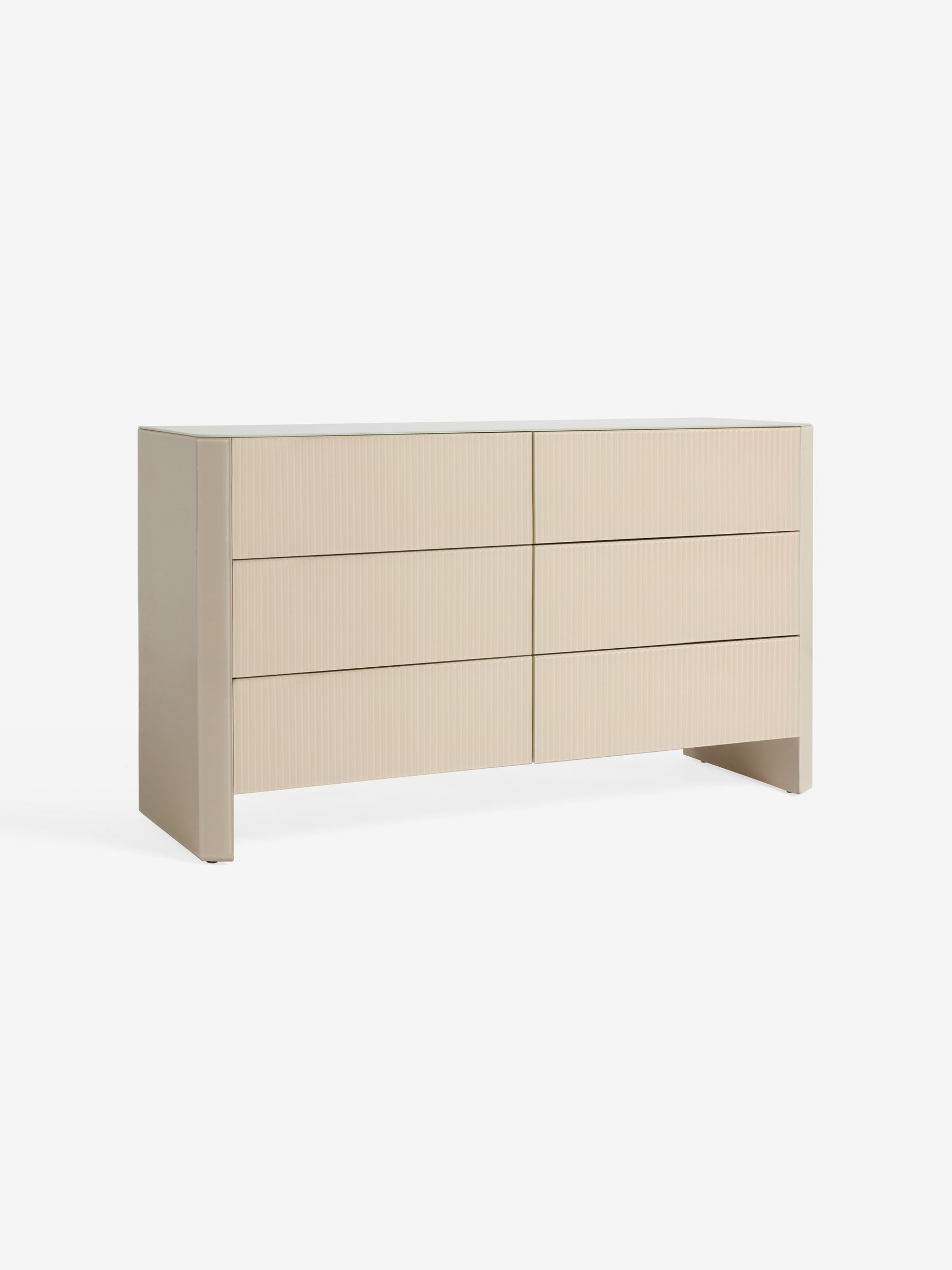 Eleni 6 Drawer Wide Chest of Drawers in Ecru/White - Image 5 of 6