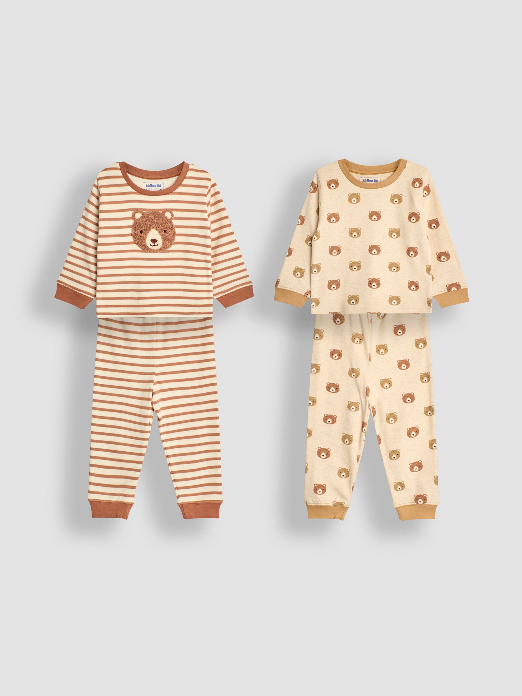 Brown Bear Pyjamas 2 Pack - Image 1 of 10