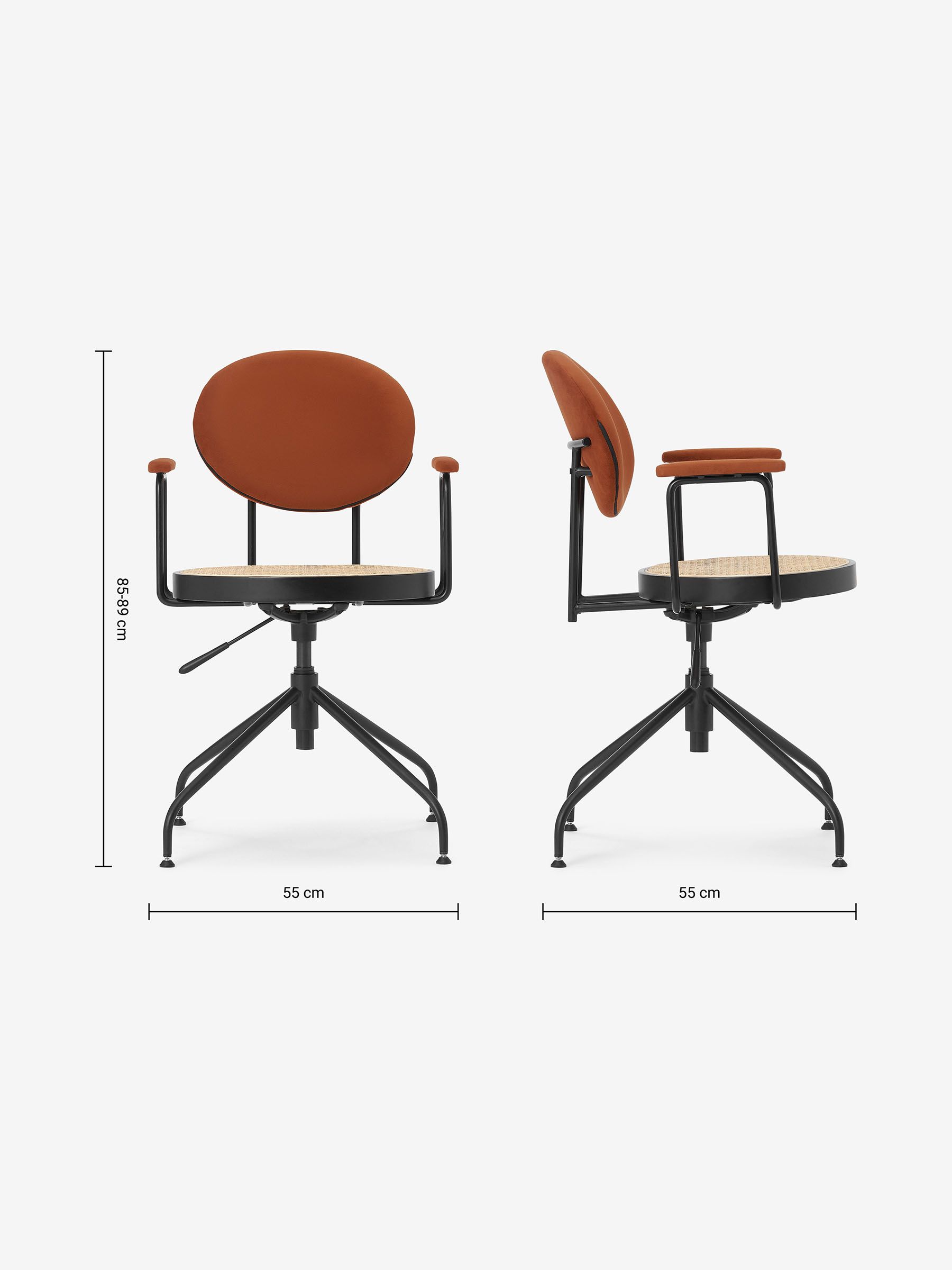 Rumana Office Chair in Orange - Image 4 of 8