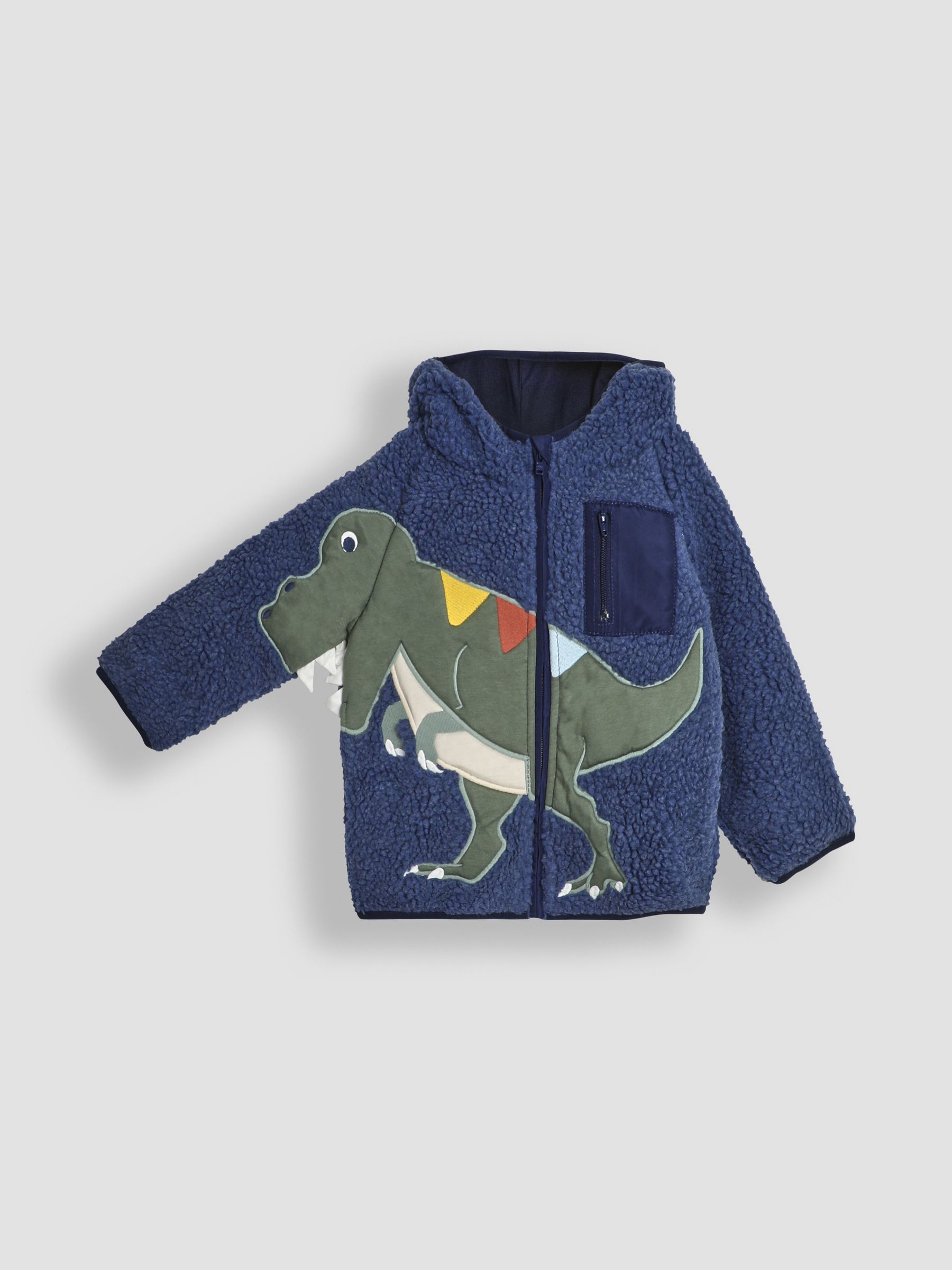 Navy Hooded Appliqué Teddy Fleece - Image 1 of 4