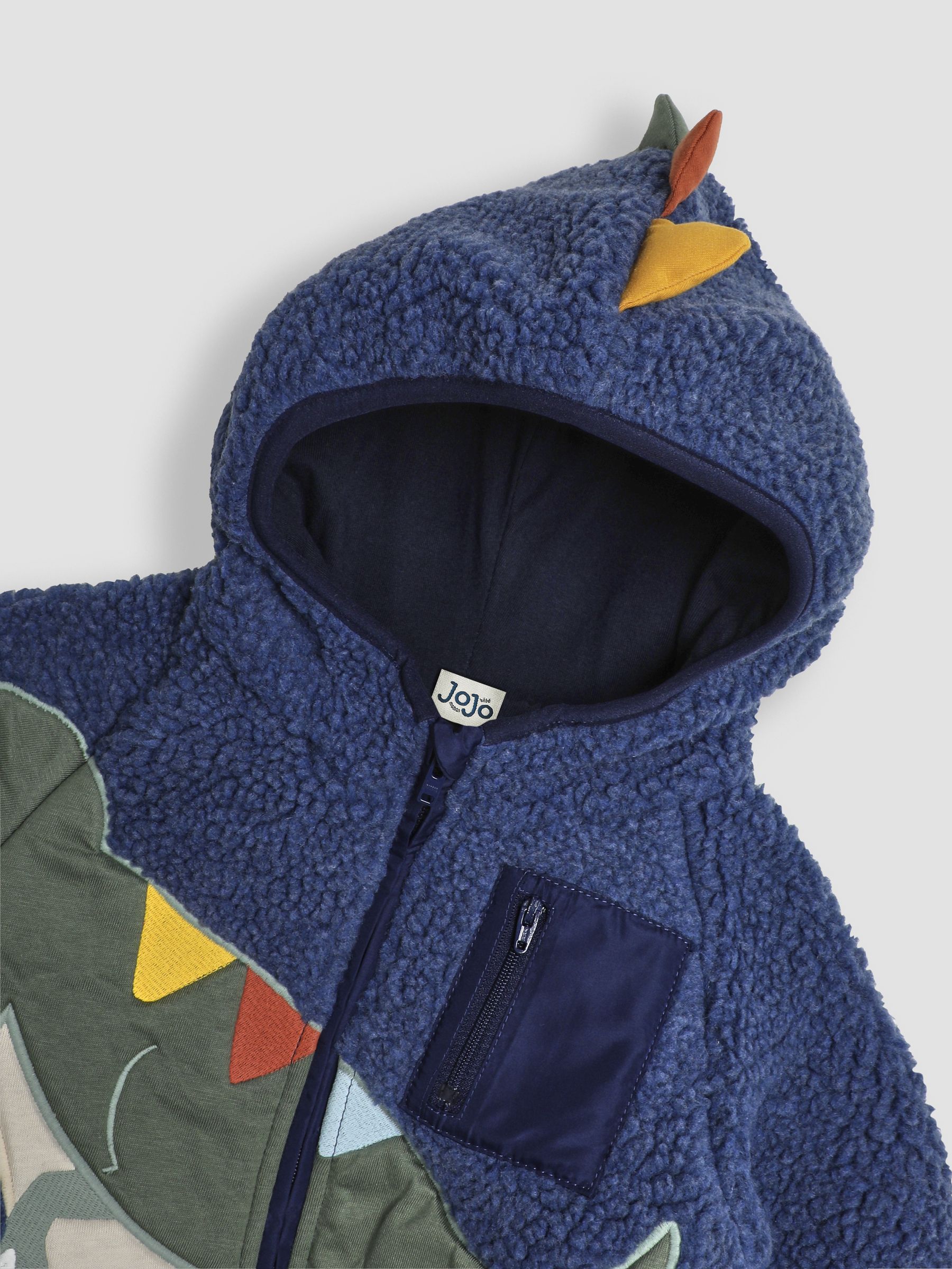 Navy Hooded Appliqué Teddy Fleece - Image 4 of 4