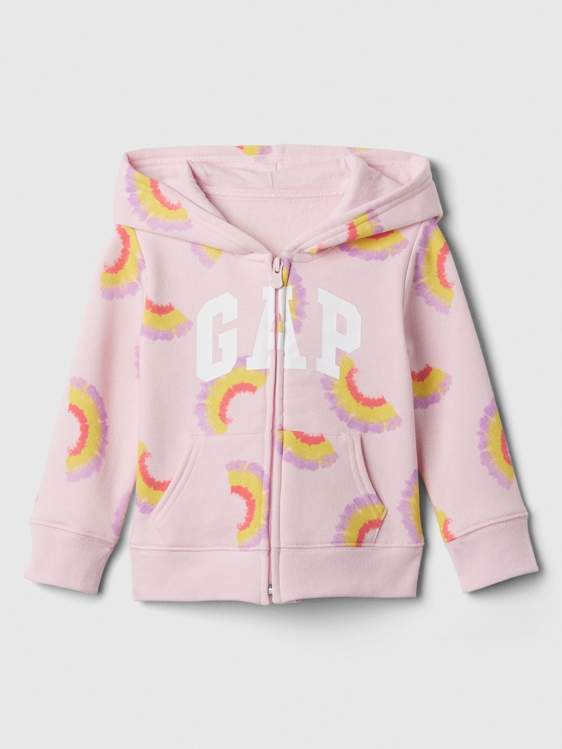 Pink Logo Print Zip Through Hoodie (Newborn-5yrs) - Image 1 of 3