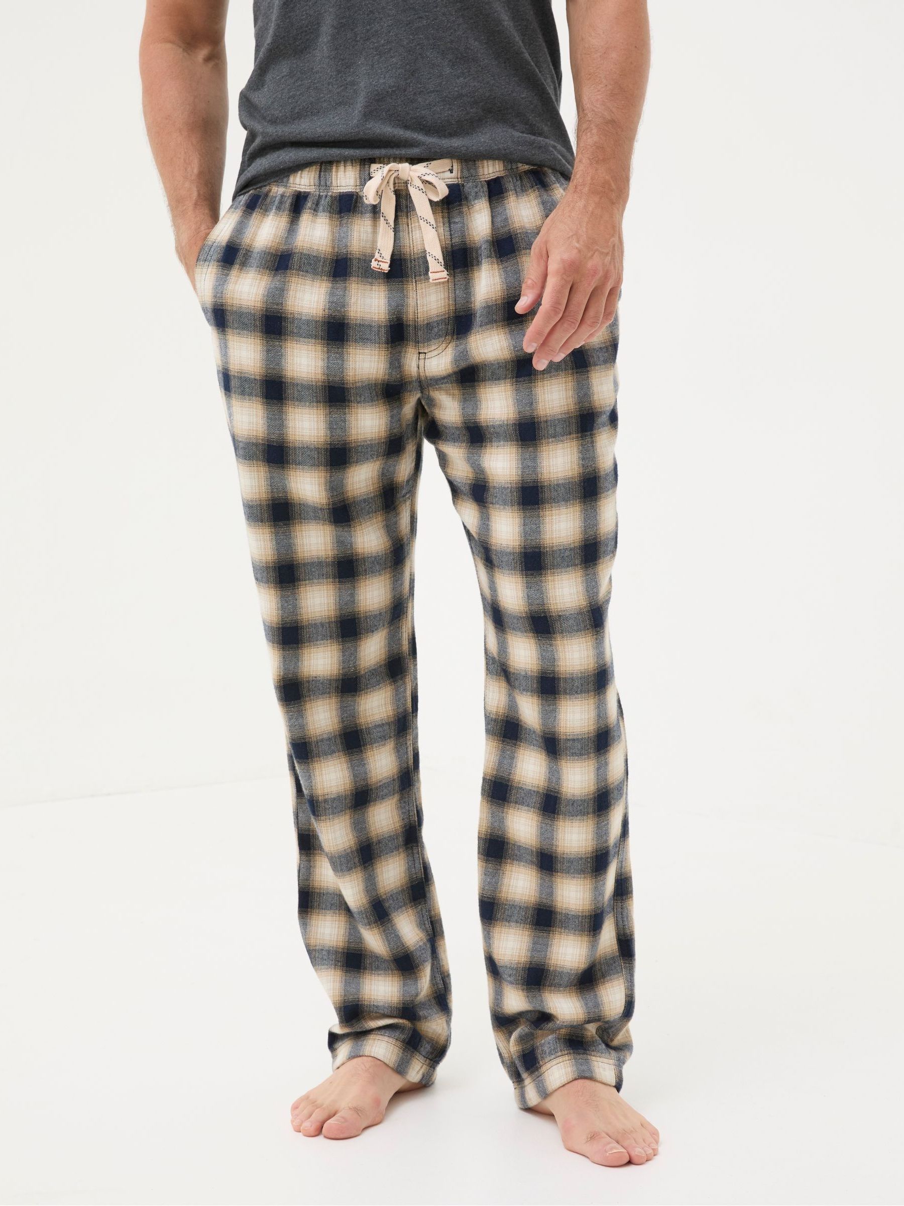 Bosham Natural Check Pyjama Bottoms - Image 1 of 6