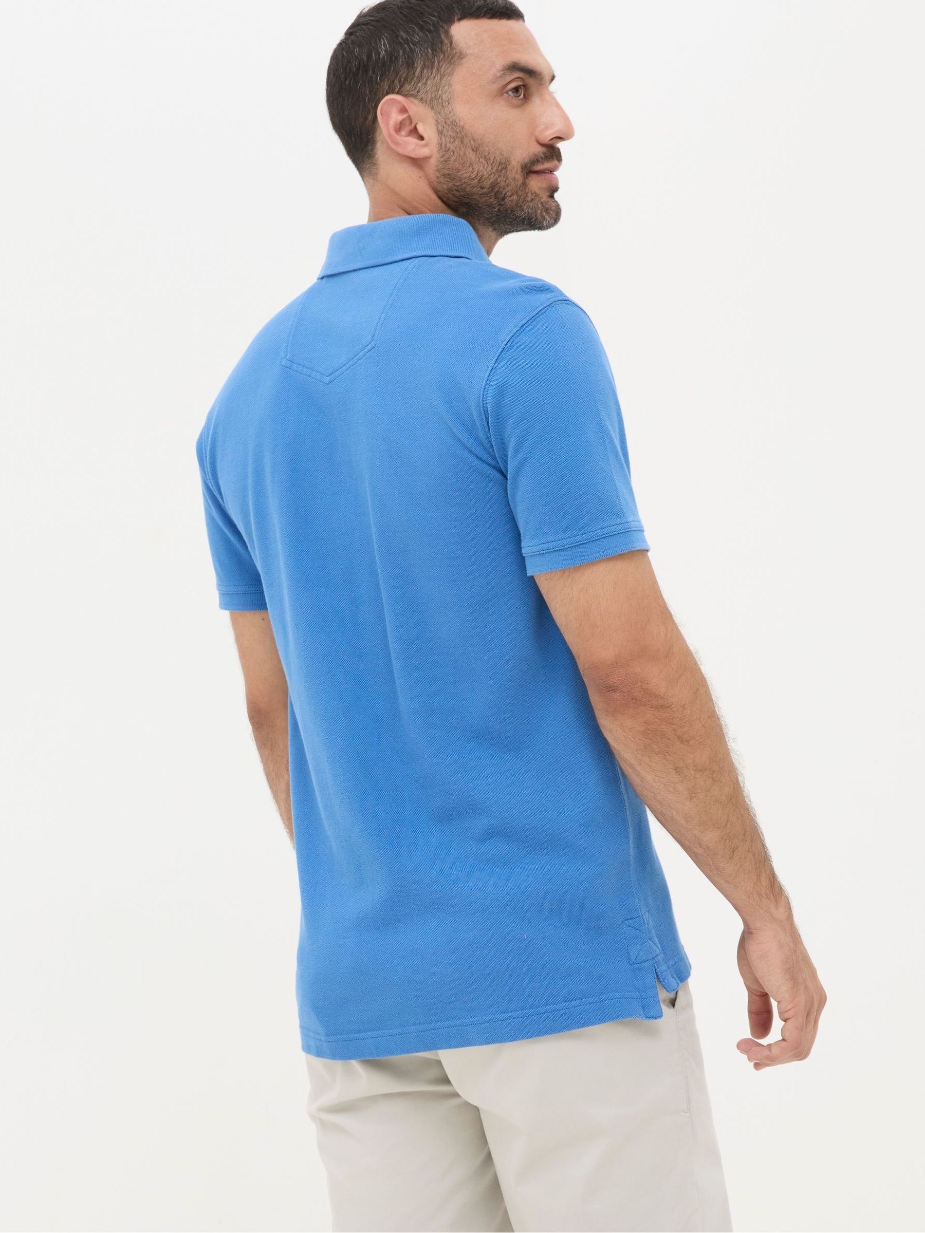 Blue Pique Polo Shirt - Image 2 of 4 Blue Pique Polo Shirt - Image 2 of 4