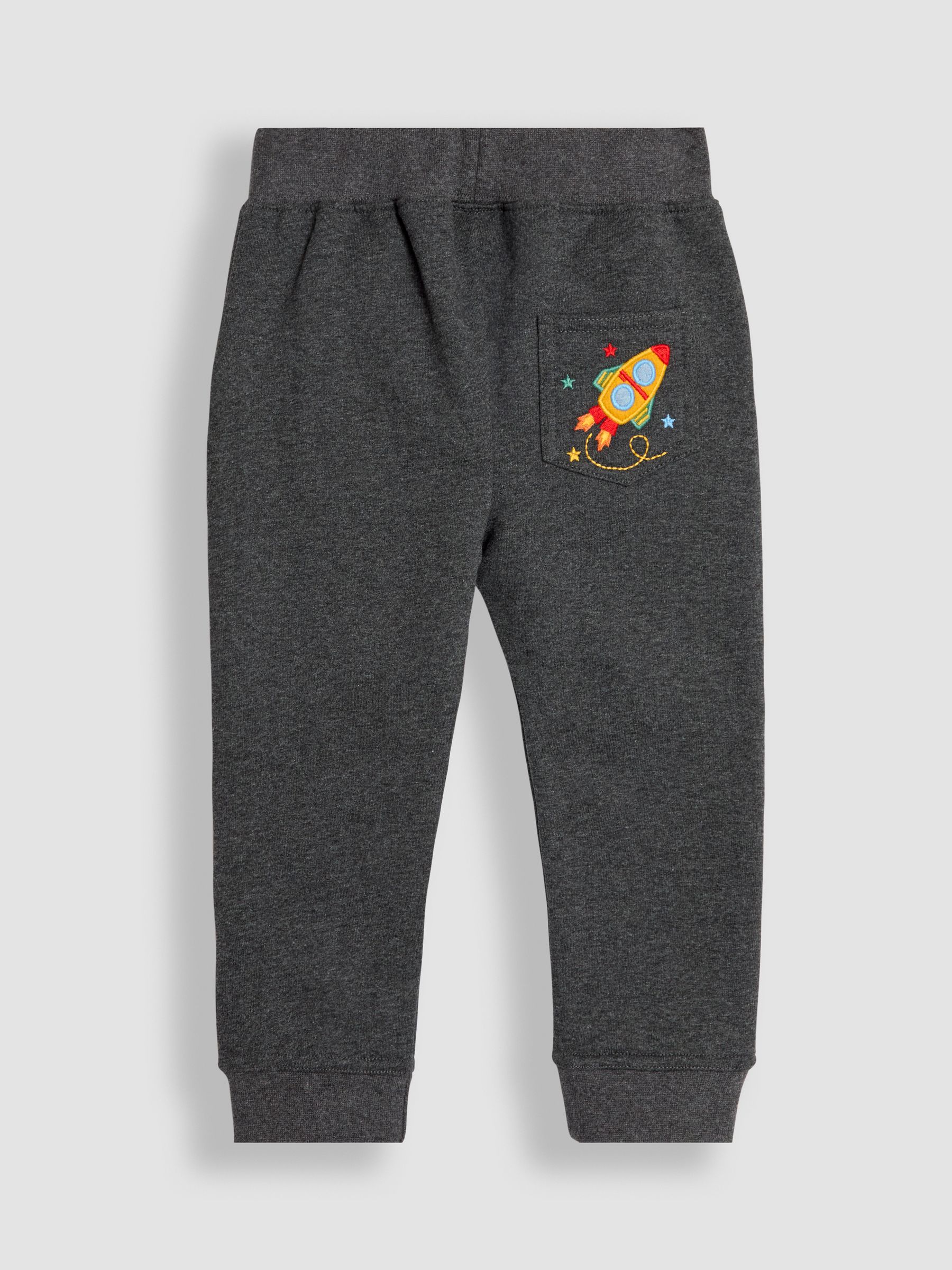 Charcoal Grey Rocket Appliqué Pet in Pocket Joggers - Image 2 of 3