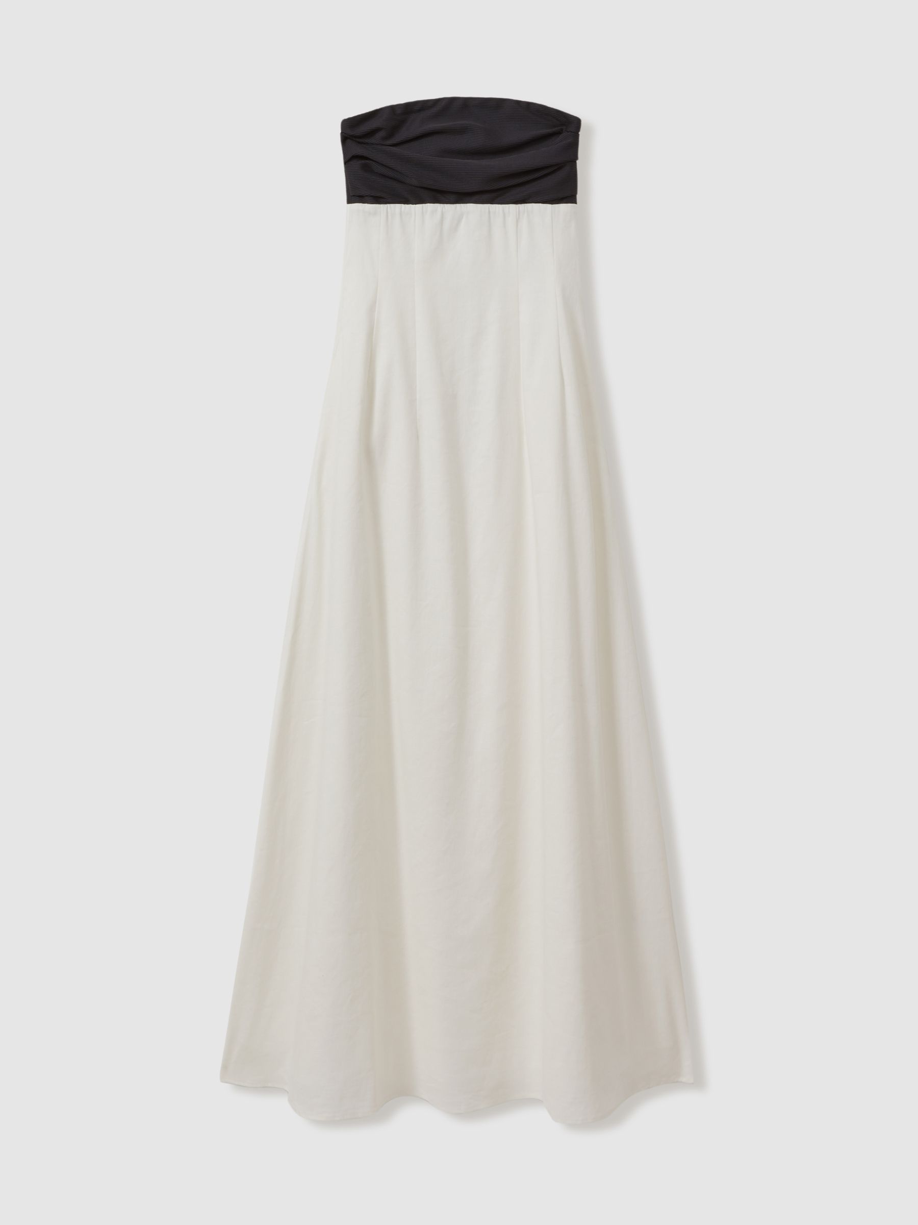 Marcia Ivory Anna Quan Linen-Jersey Strapless Maxi Dress - image 1