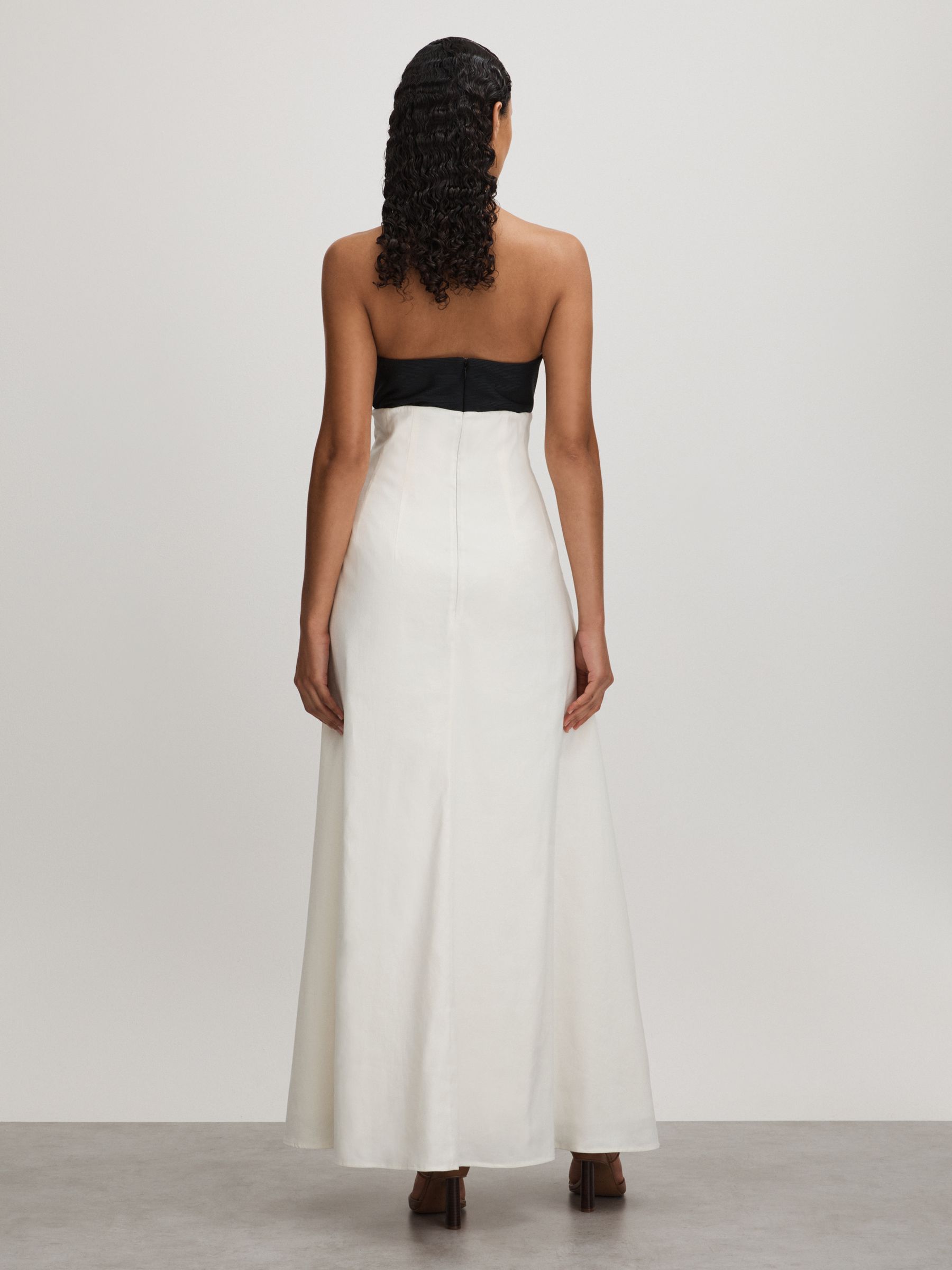 Marcia Ivory Anna Quan Linen-Jersey Strapless Maxi Dress - Image 4 of 5