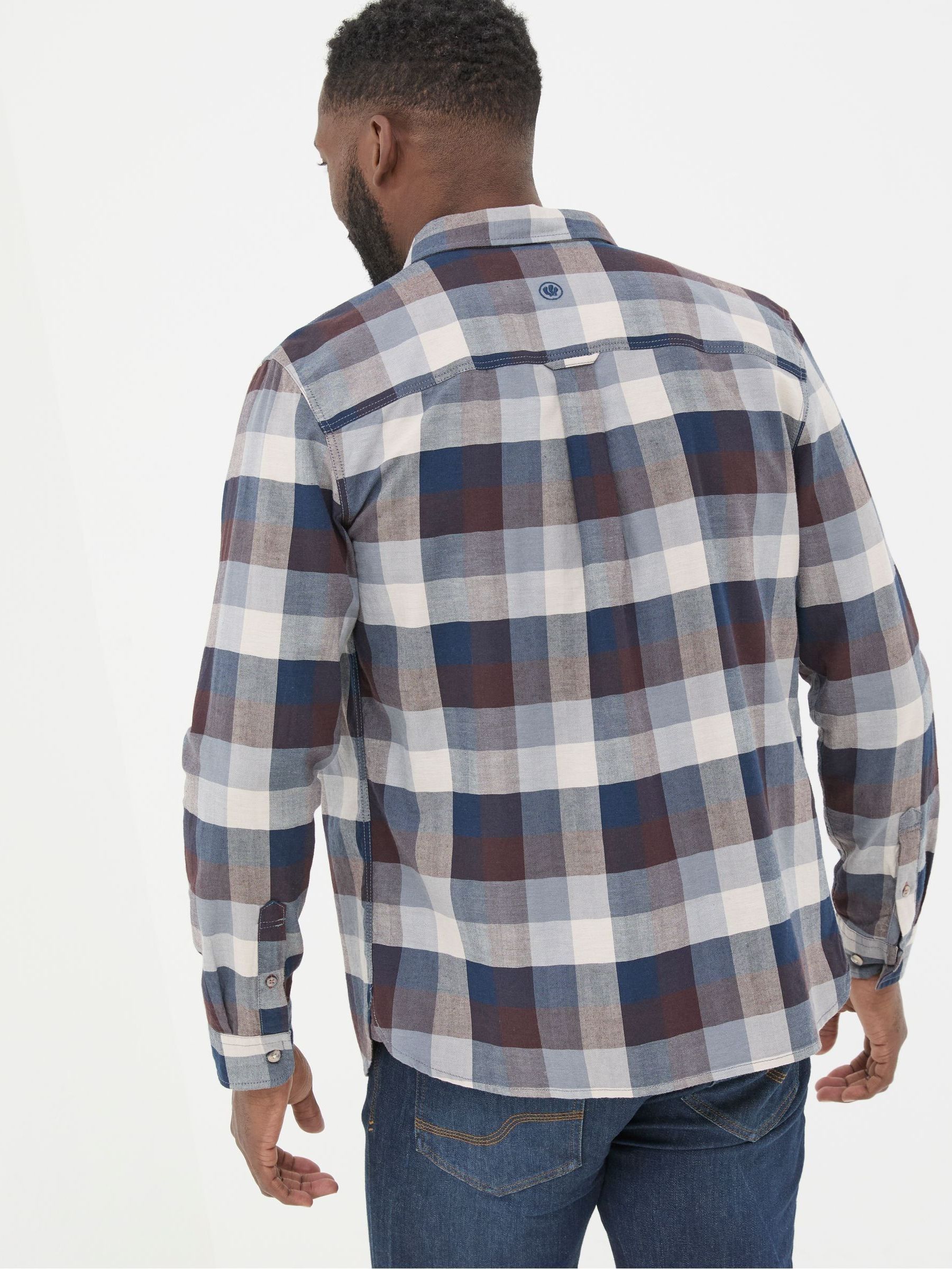 Blue Long Sleeve Buffalo Check Shirt - Image 2 of 7