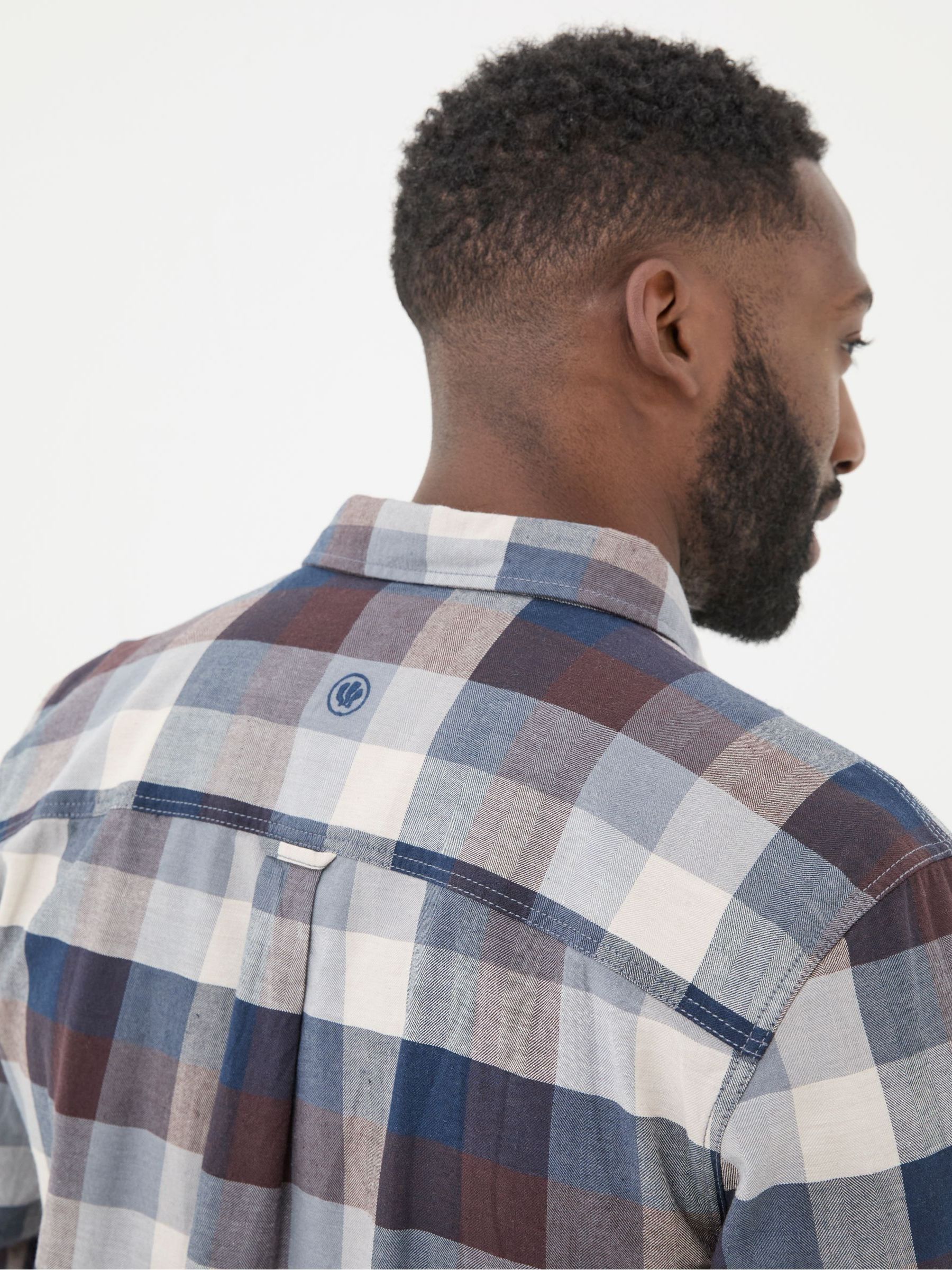 Blue Long Sleeve Buffalo Check Shirt - Image 6 of 7