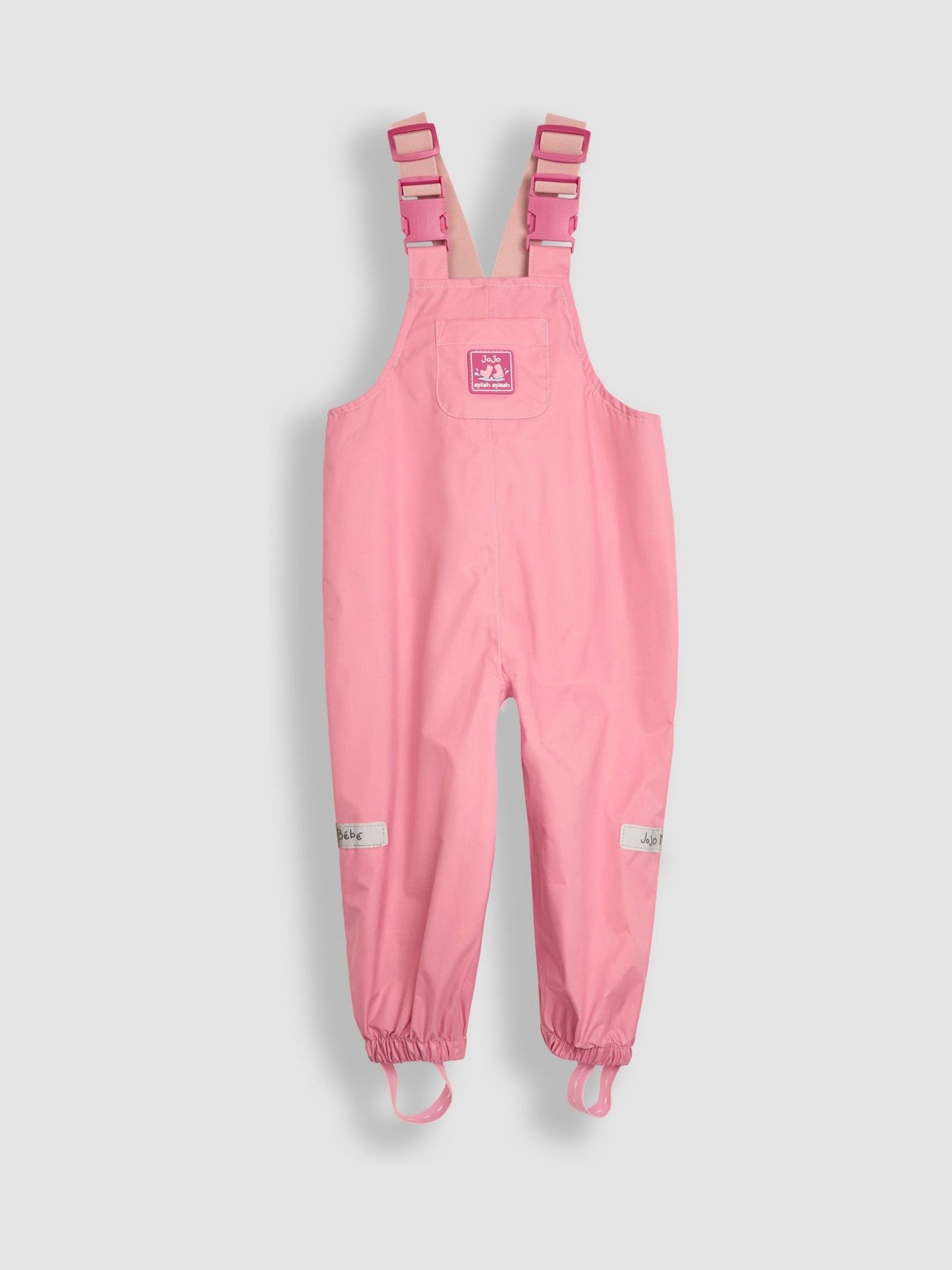 Bright Pink Pack-Away Waterproof Dungarees - Image 4 of 6