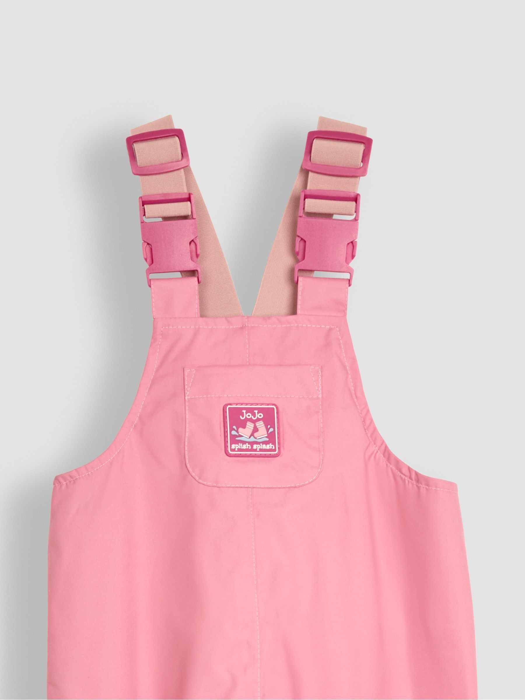Bright Pink Pack-Away Waterproof Dungarees - Image 6 of 6