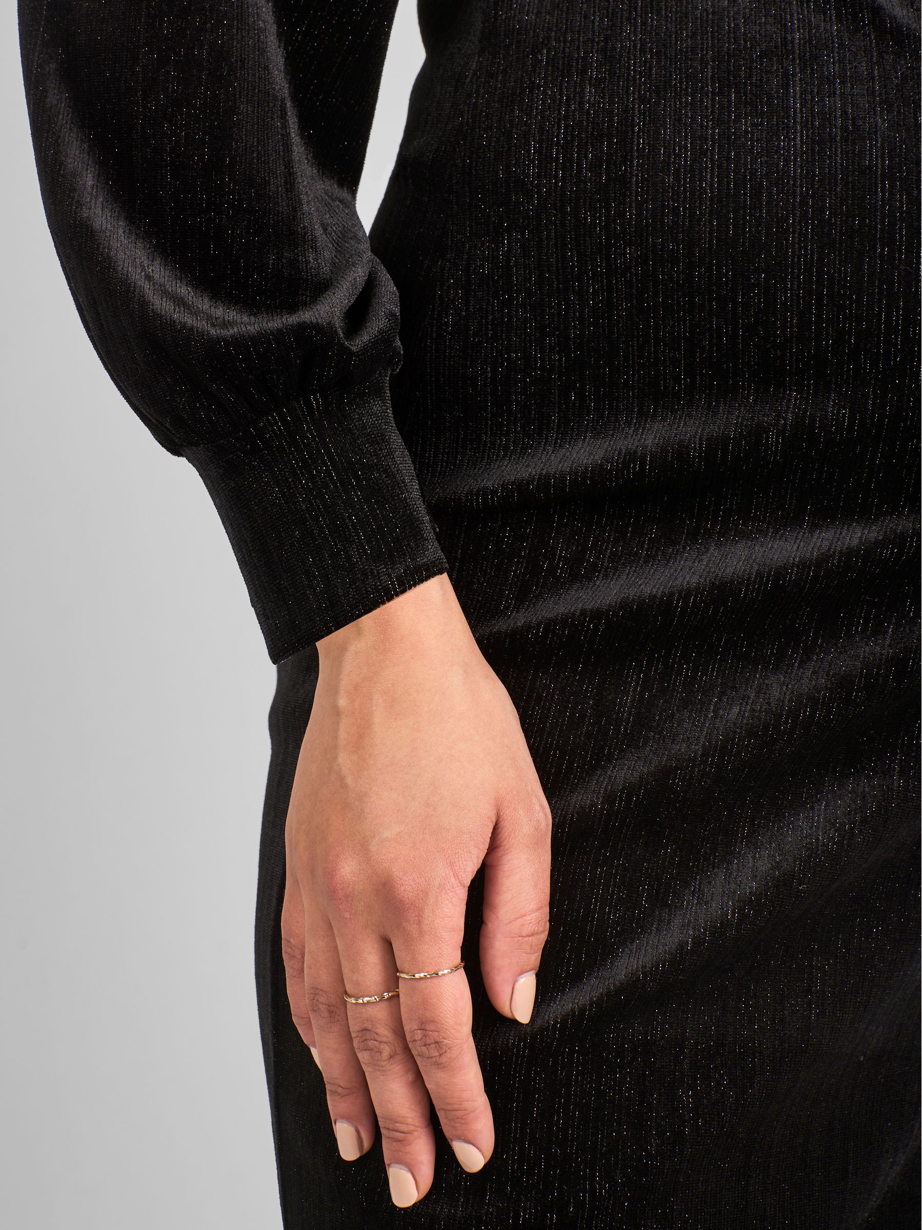 Black Sparkle High Neck Maternity Mini Dress - Image 4 of 4