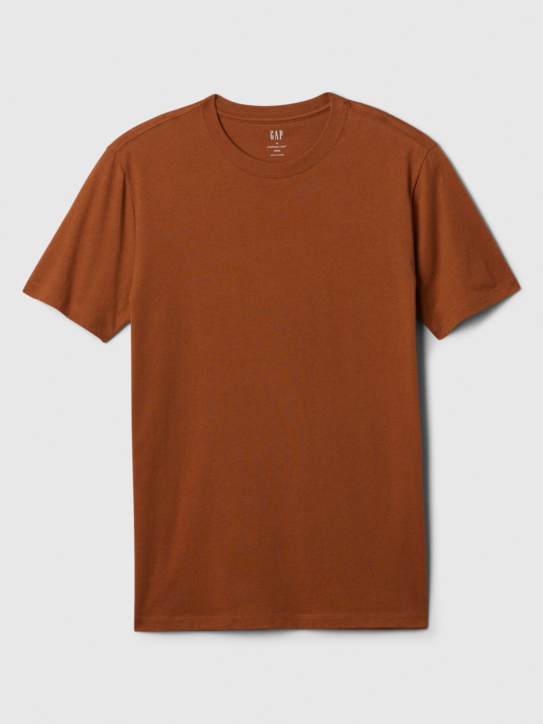 Brown Short Sleeve Everyday 100% Cotton Crew Neck Long Sleeve T-Shirt 1 - Image 4 of 4