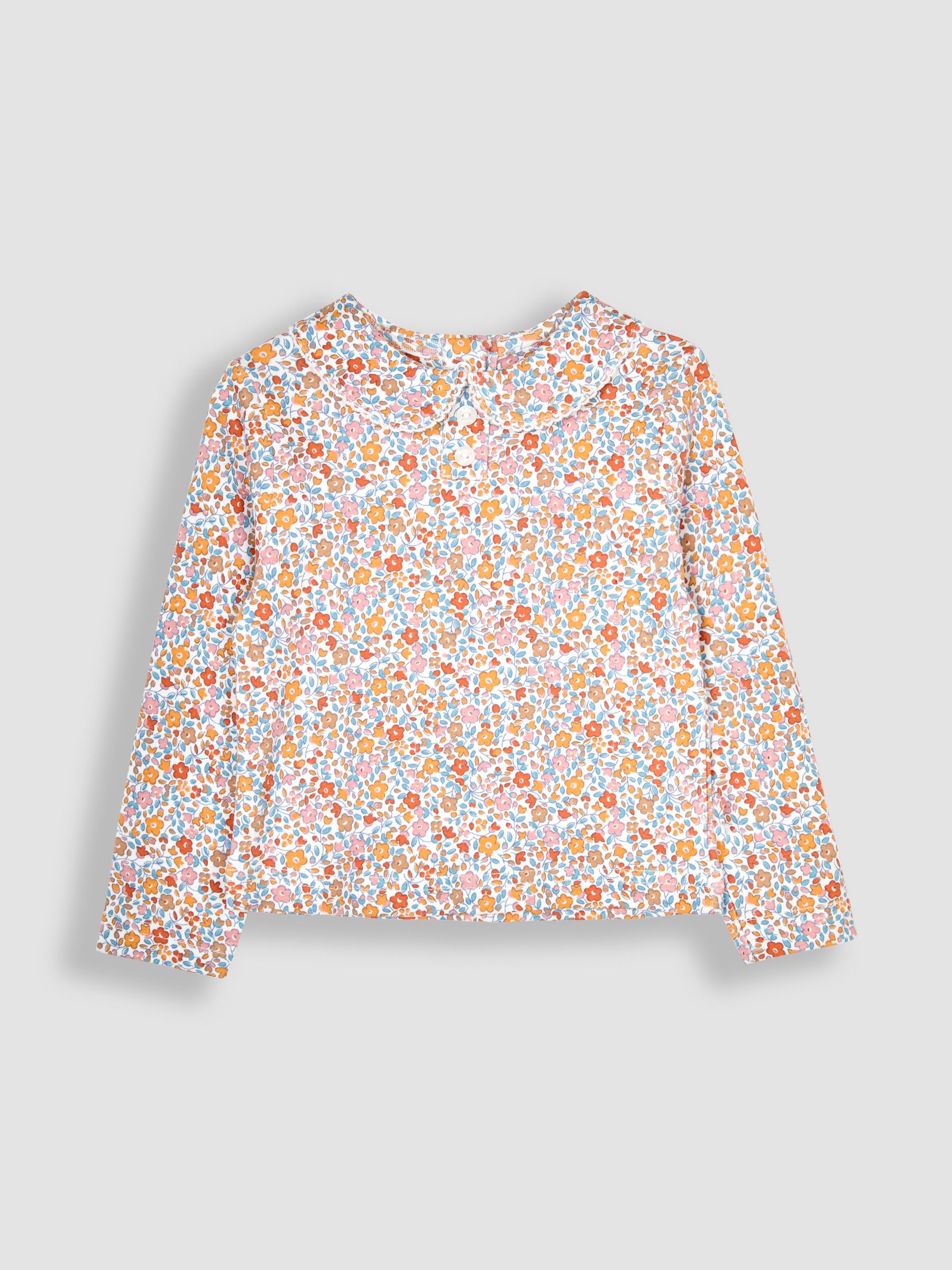 Mustard Ditsy Floral Peter Pan Top - Image 1 of 3