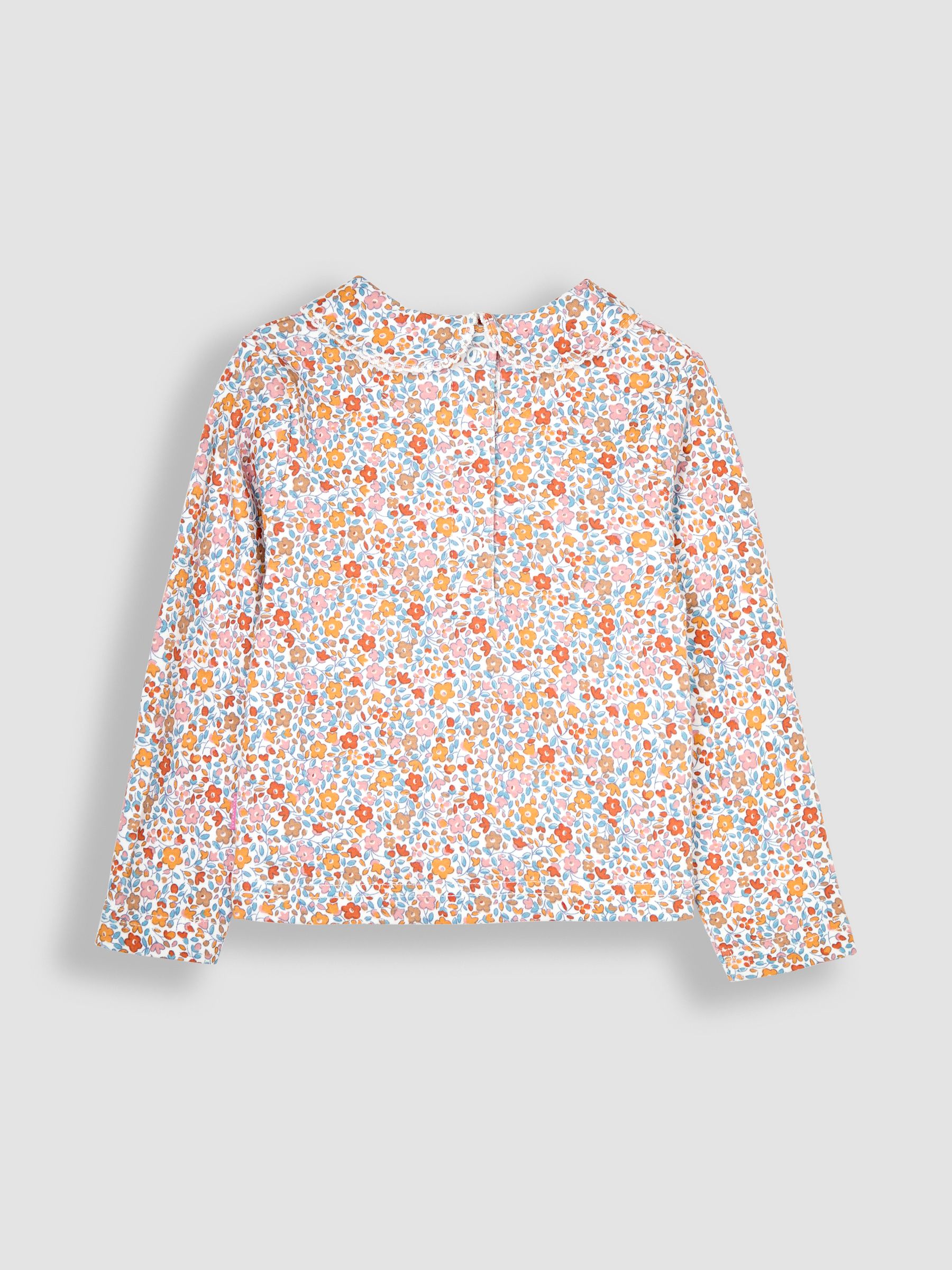 Mustard Ditsy Floral Peter Pan Top - Image 2 of 3