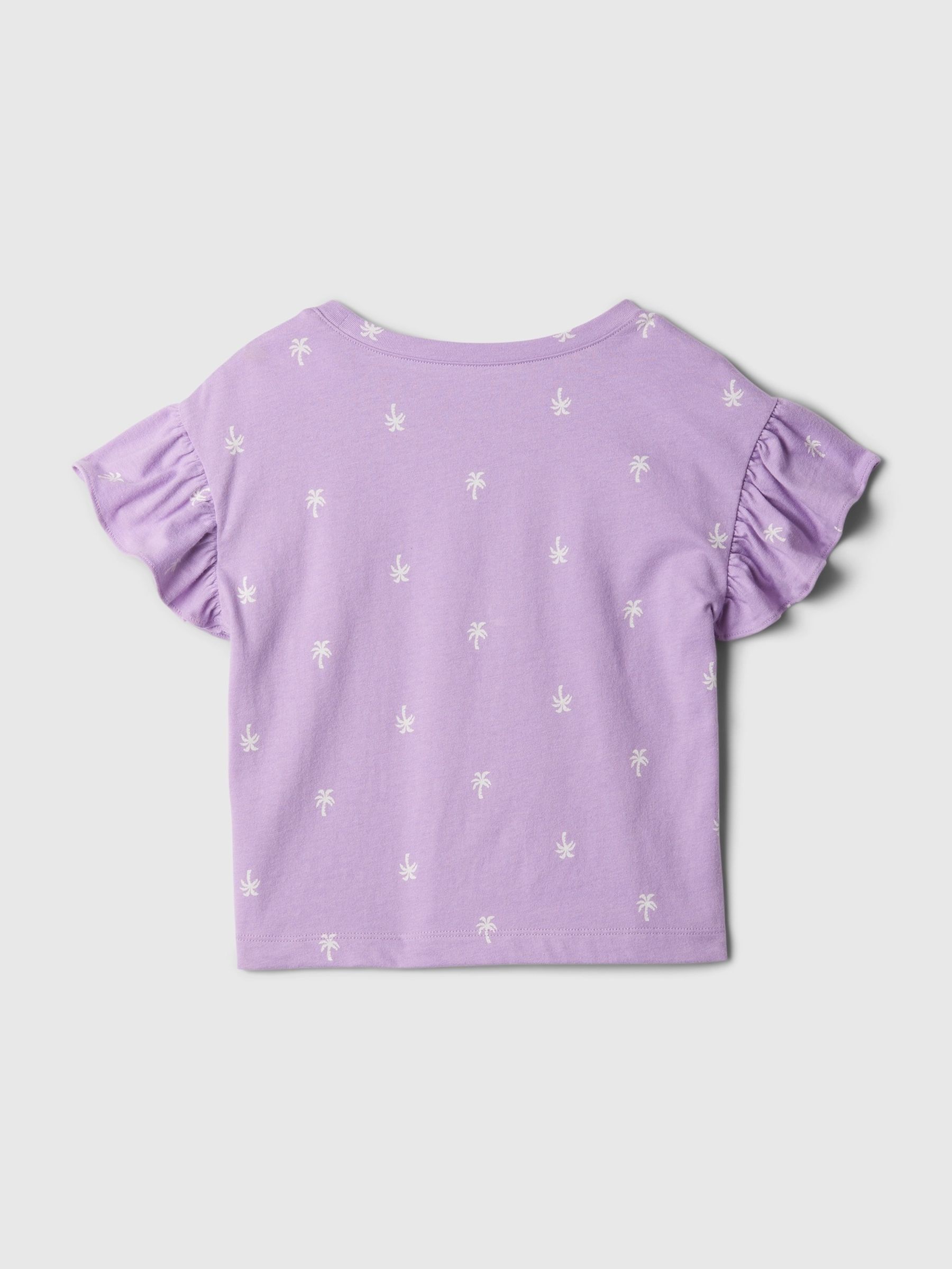Purple Ruffle Short Sleeve T-Shirt (Newborn-5yrs) - Image 2 of 2