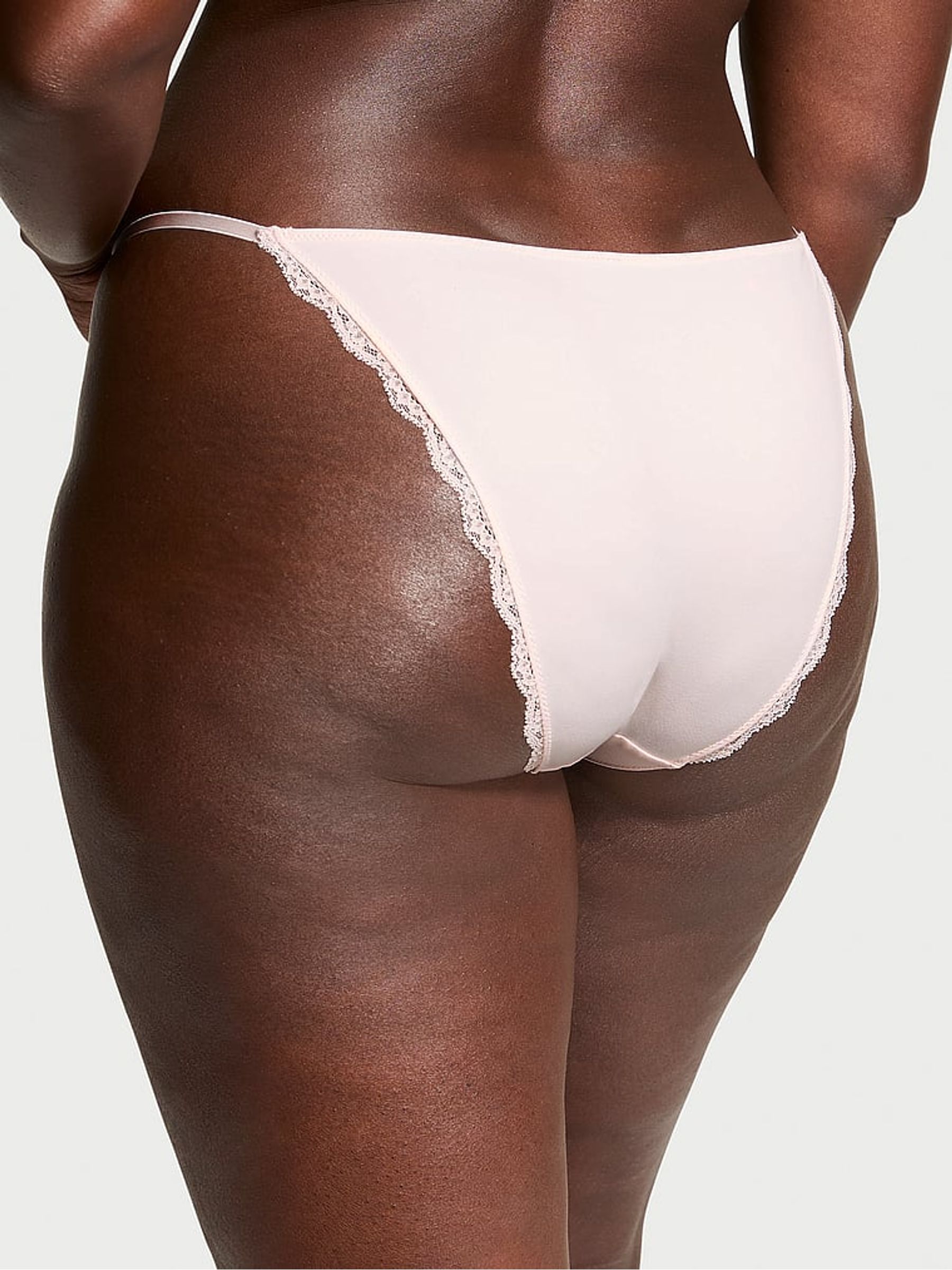 Purest Pink Lace Trim Bikini Knickers - Image 2 of 3