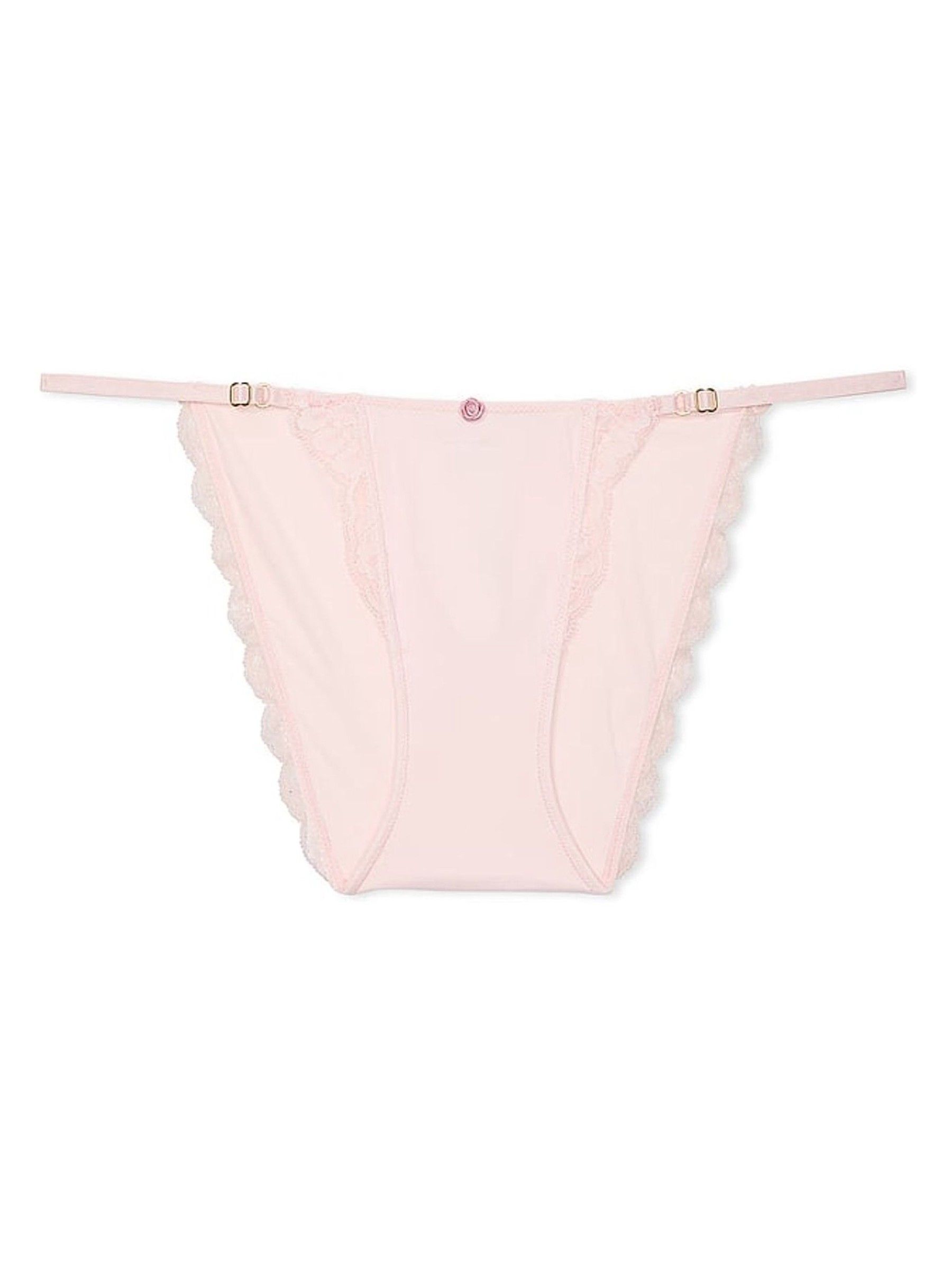 Purest Pink Lace Trim Bikini Knickers - Image 3 of 3