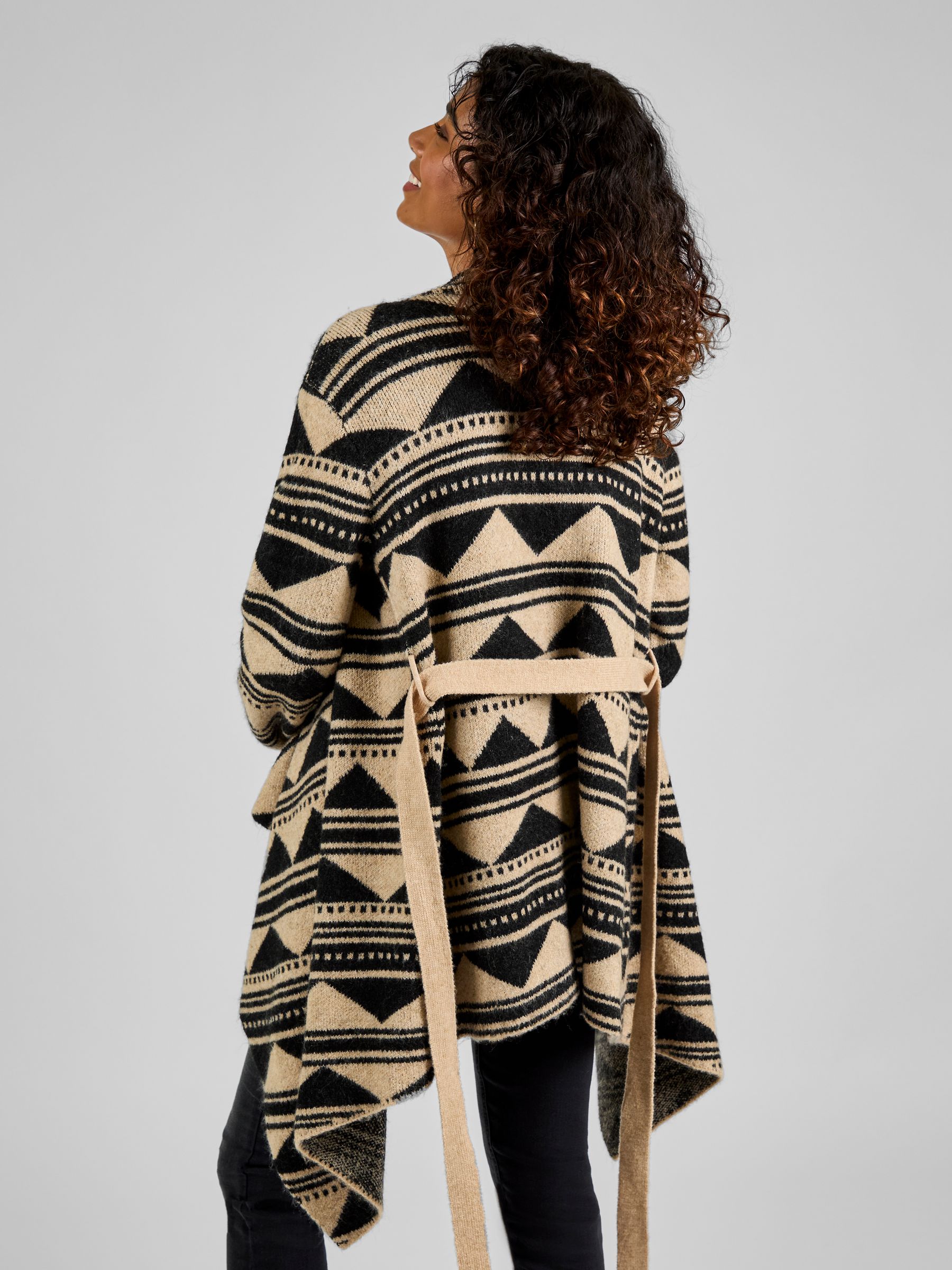 Natural Aztec Maternity Drape Cardigan - Image 2 of 5