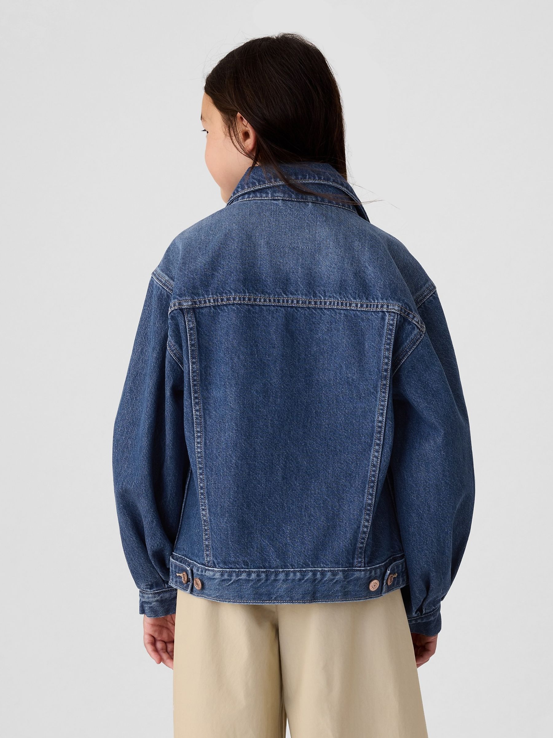 Blue DÔEN Oversized Icon Denim Jacket (Kids) - Image 2 of 5