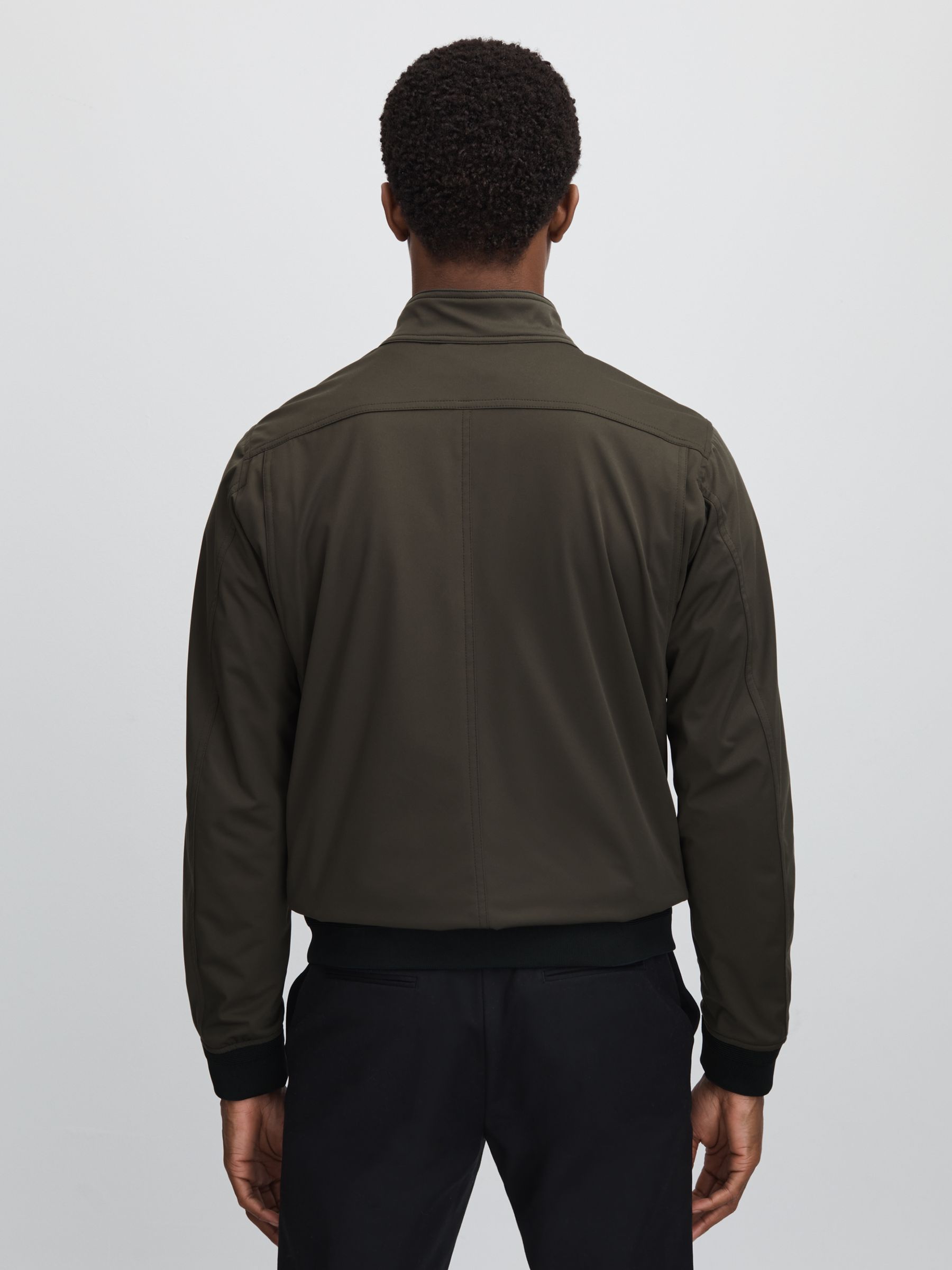 Oscar Jacobson Water Resistant Softshell Jacket in Grey - Image 4 of 5