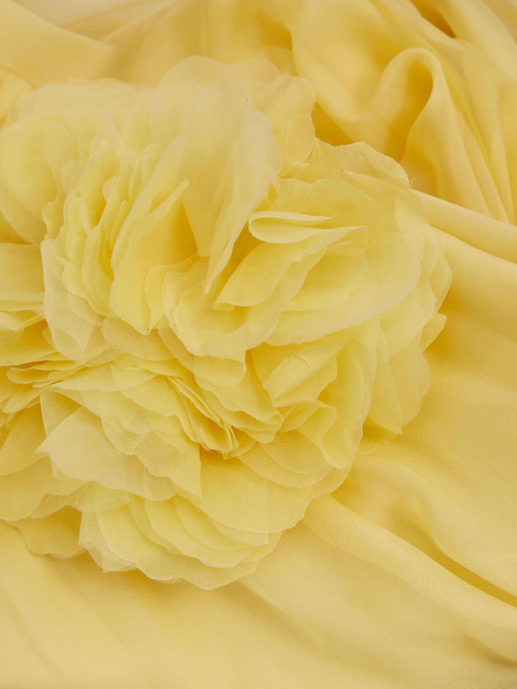 Ginnie Buttermilk Halston Removable Ruffle Chiffon Maxi Dress - Image 6 of 6