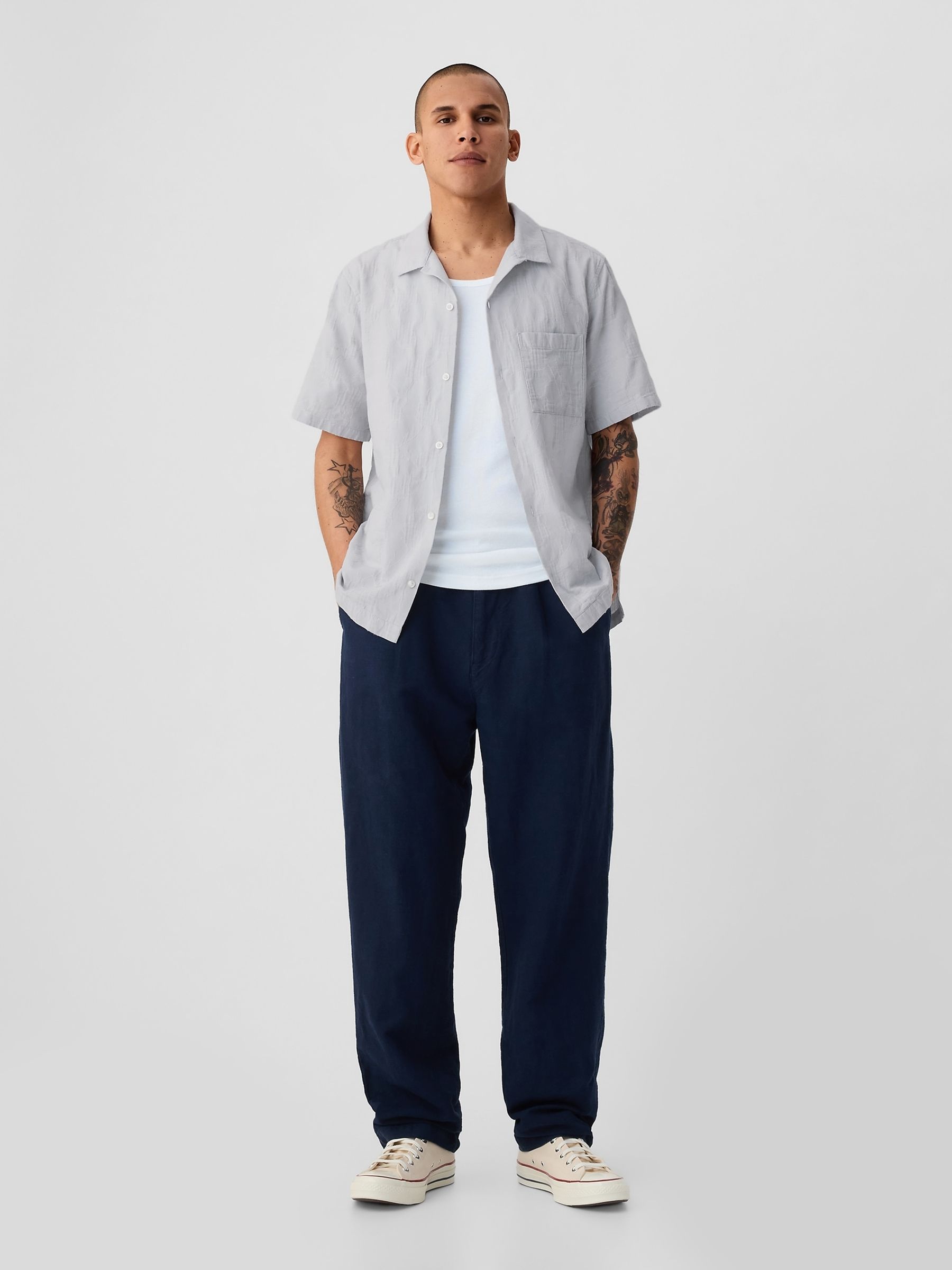 Grey Jacquard Resort Shirt - Image 5 of 6