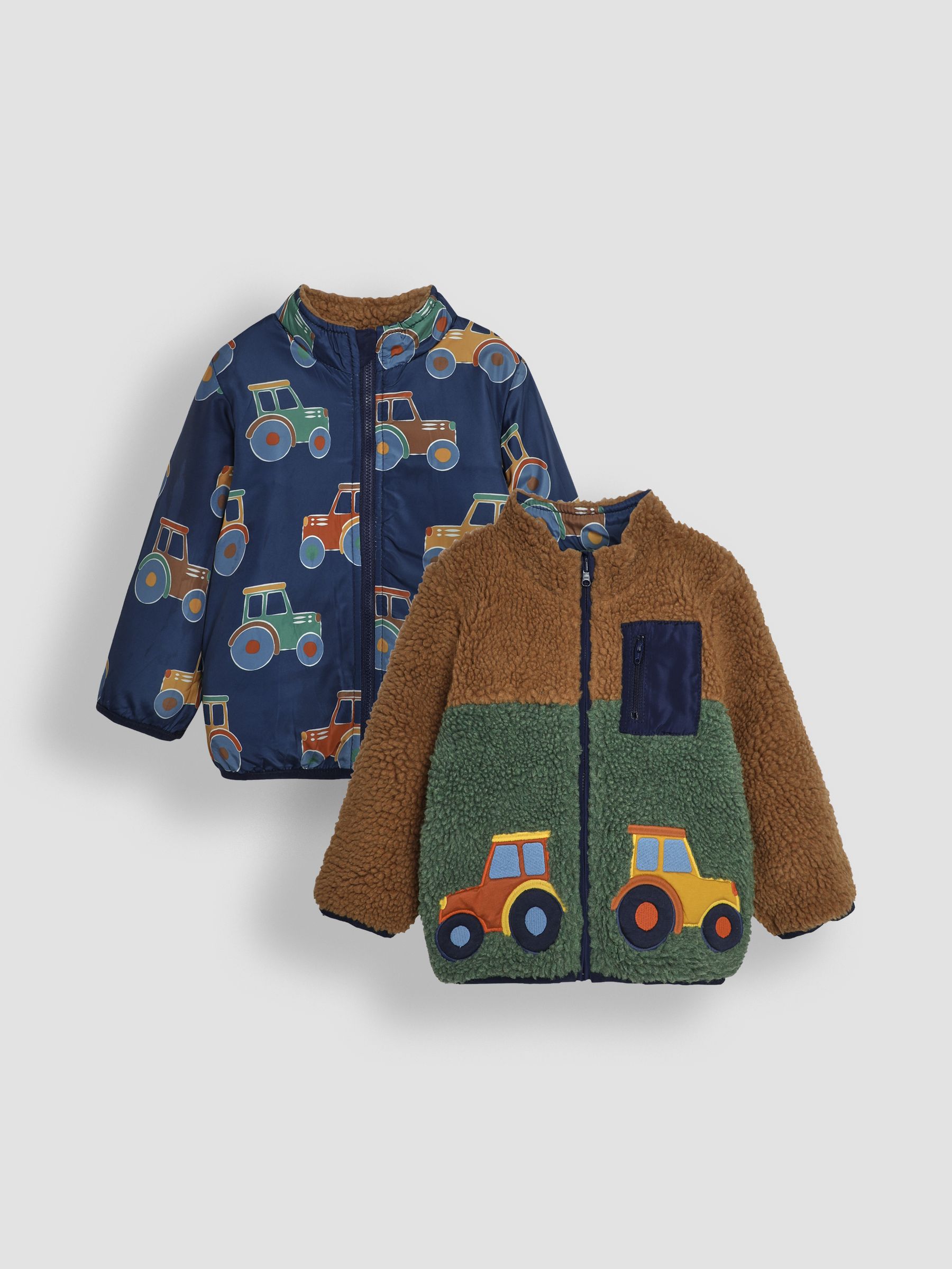 Khaki Appliqué Reversible Teddy Fleece - Image 1 of 7