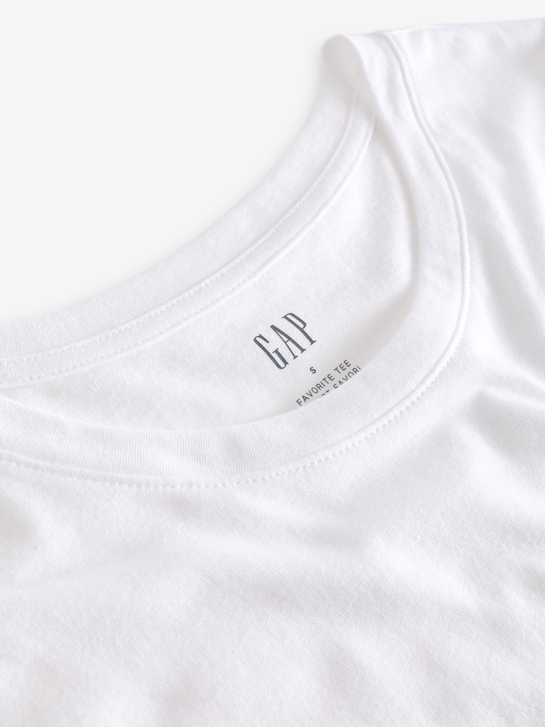 White Crew Neck Favourite Cotton-Modal Short Sleeve T-Shirt - Image 5 of 5