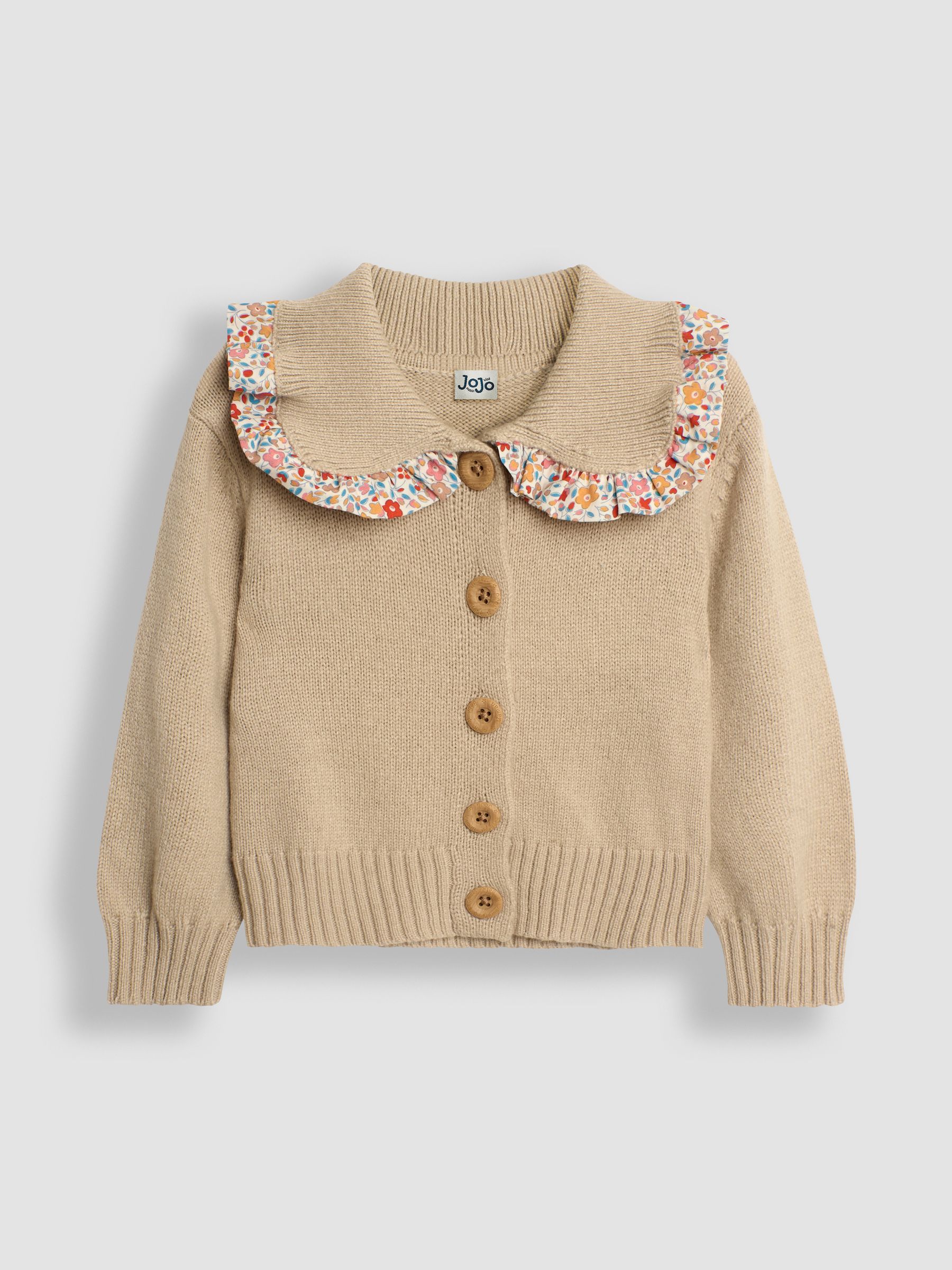 Natural Frill Collar Cardigan - Image 1 of 3