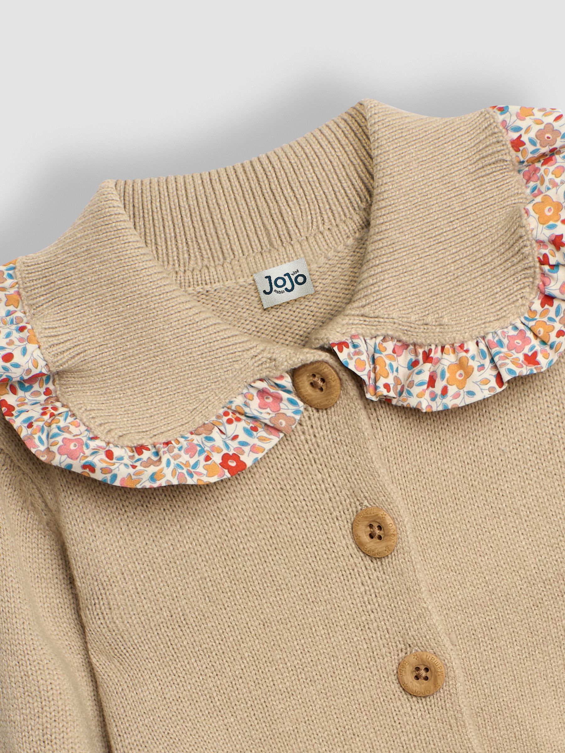 Natural Frill Collar Cardigan - Image 3 of 3