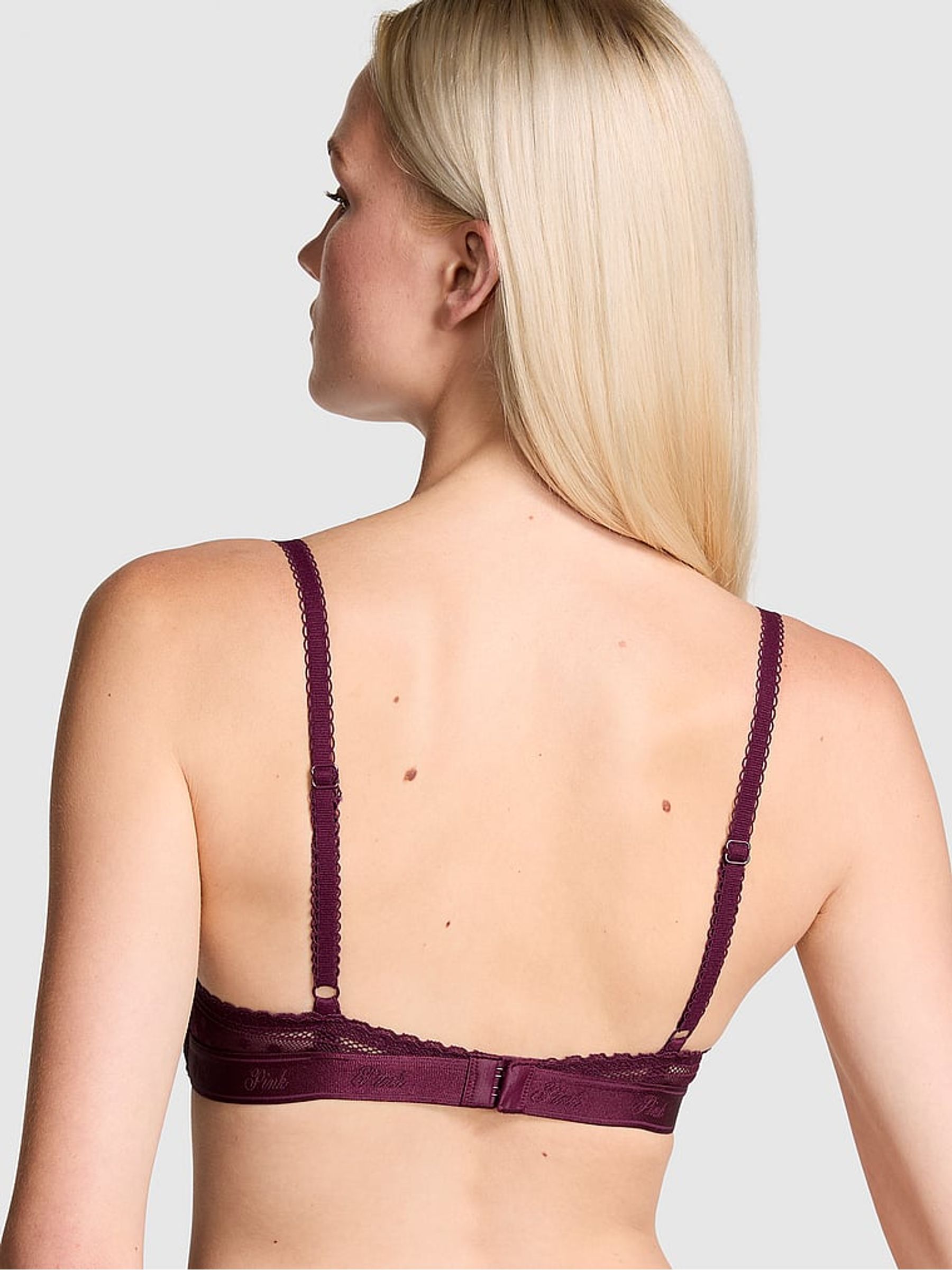 Purple Rose Dainty Dot Balcony Lace Bra - Image 2 of 4