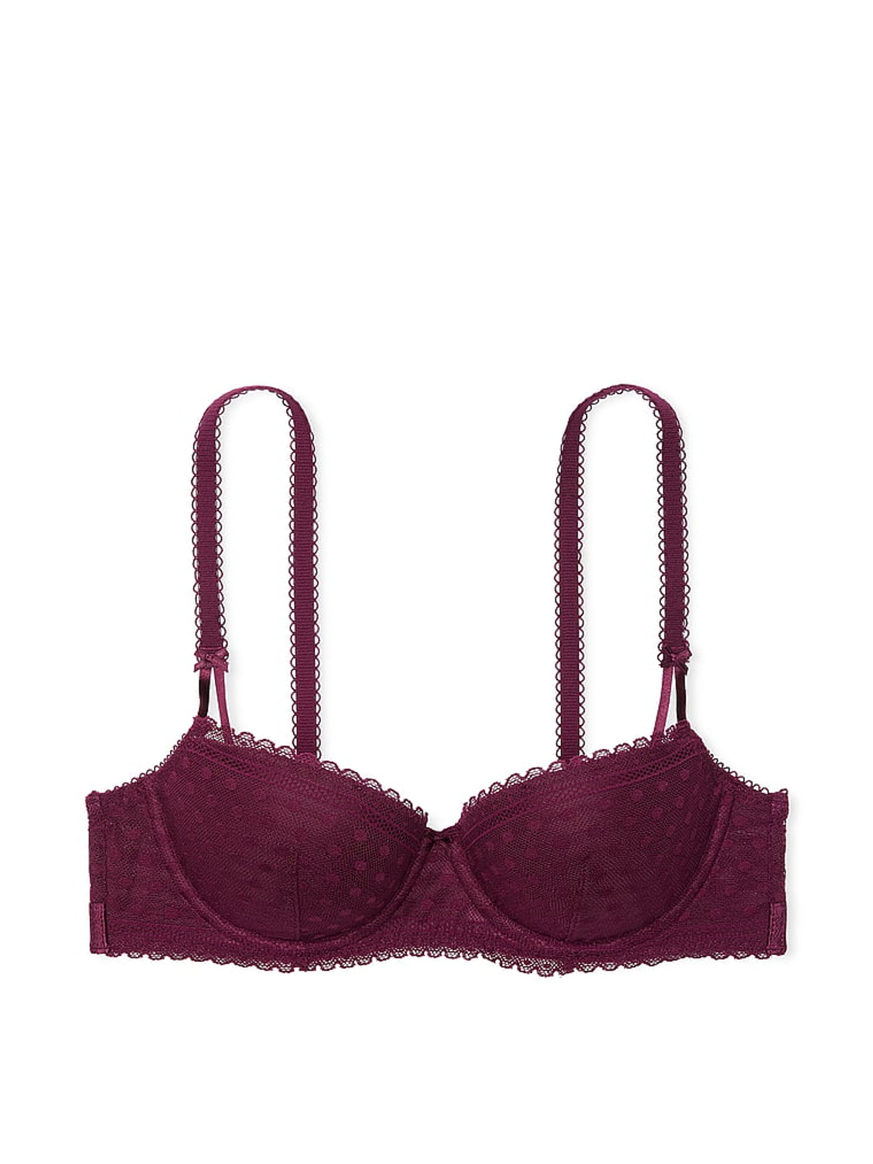 Purple Rose Dainty Dot Balcony Lace Bra - Image 3 of 4