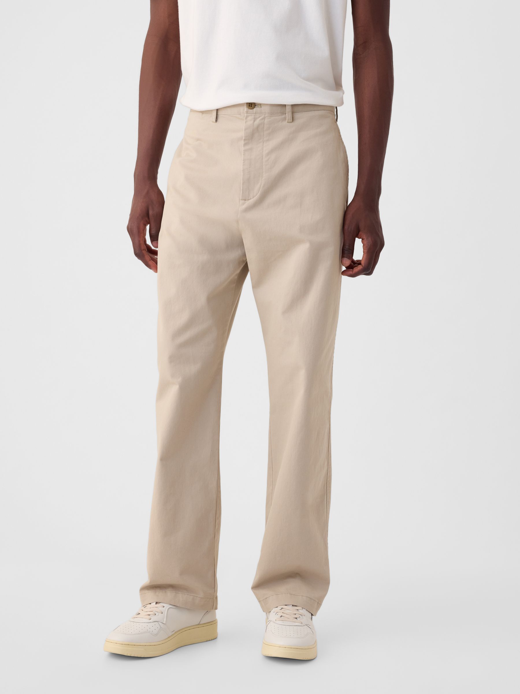 Neutral 90's Loose Fit Stretch Chino Trousers - Image 2 of 3
